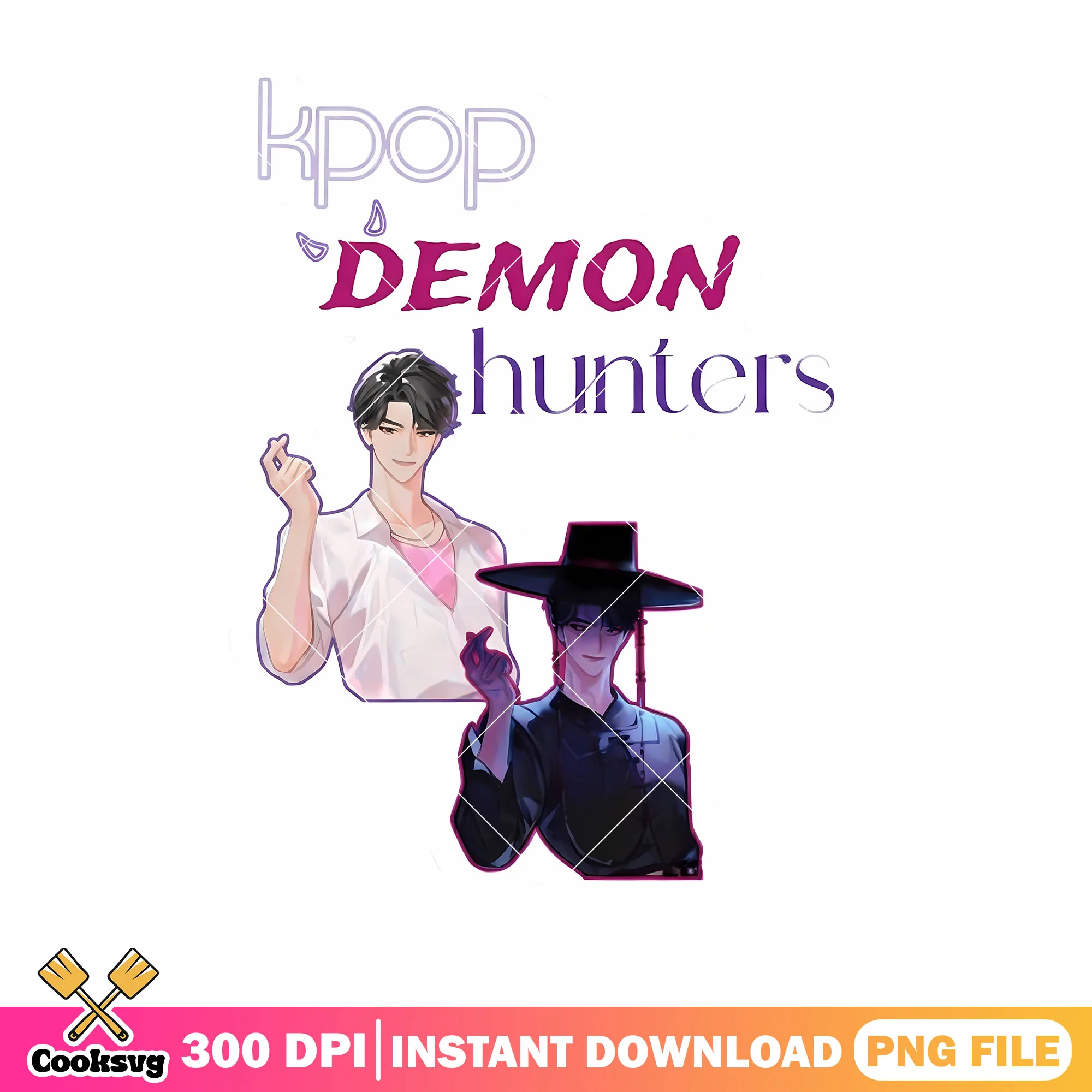 Kpop demon anime idols png, logo idols png, anime idols png