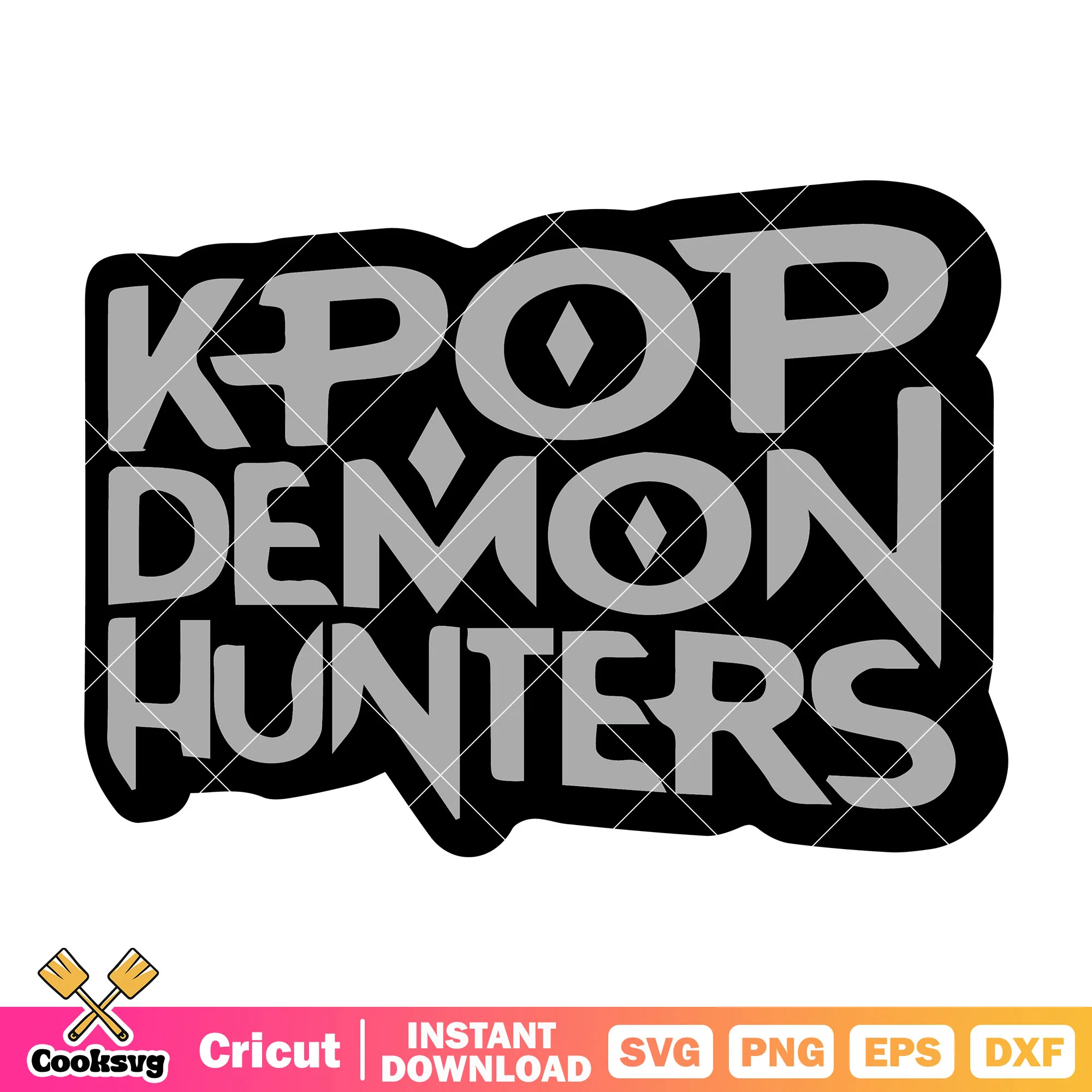 Kpop demon hunters gray svg, kpop netflix svg, kpop huntrix svg