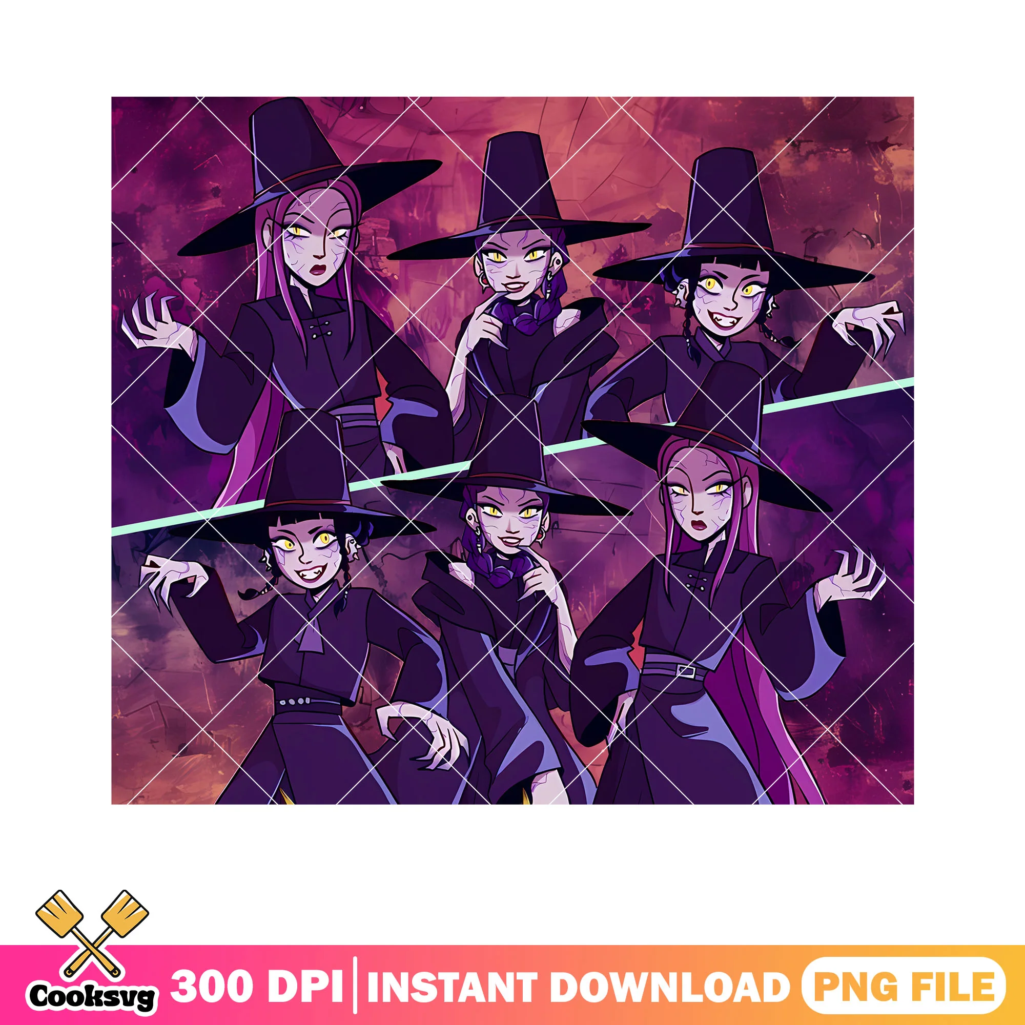 Kpop girls witch hutrix png, magic witch anime png, anime witch png