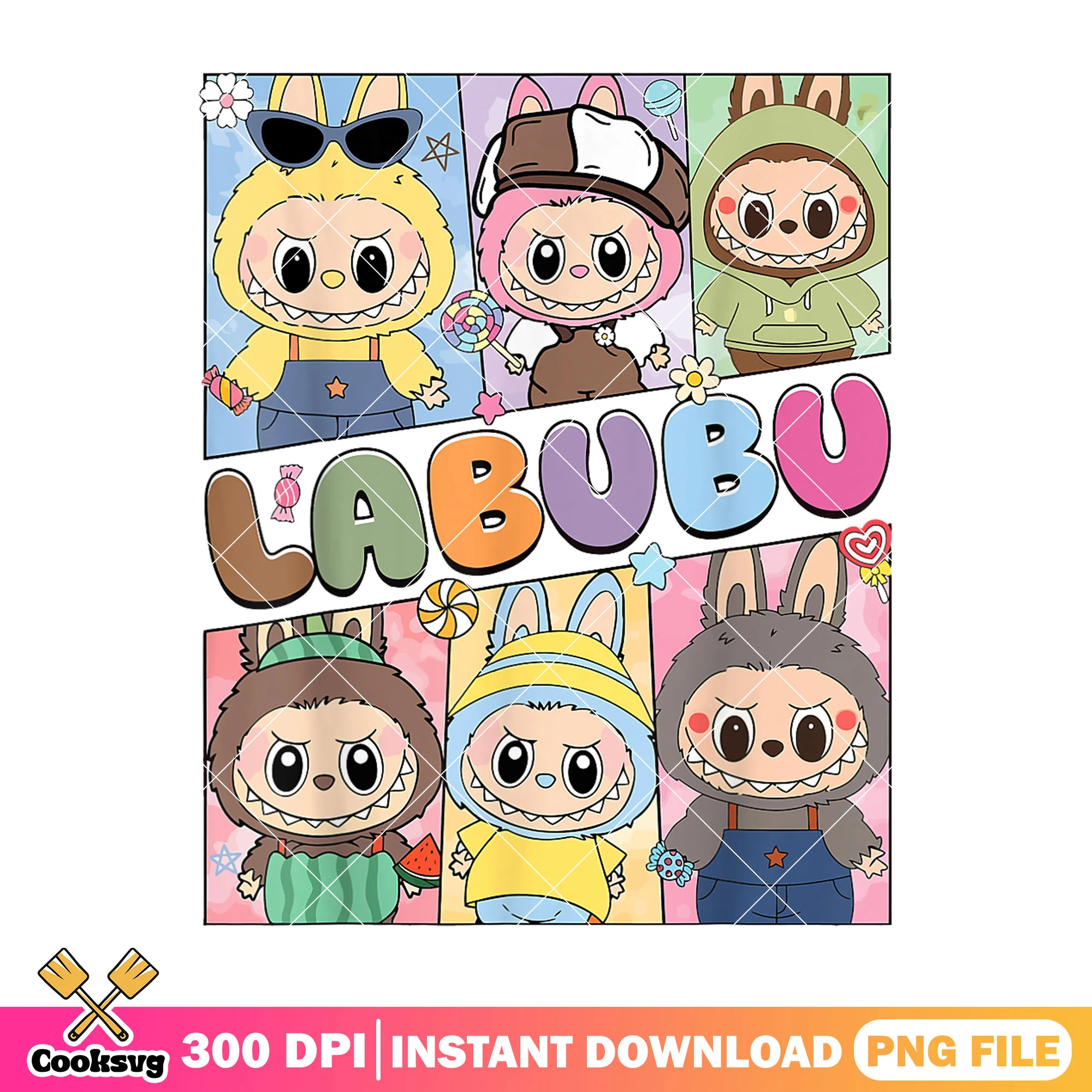 Labubu beautiful clother png, pop mart labubu png, labubu clothes png