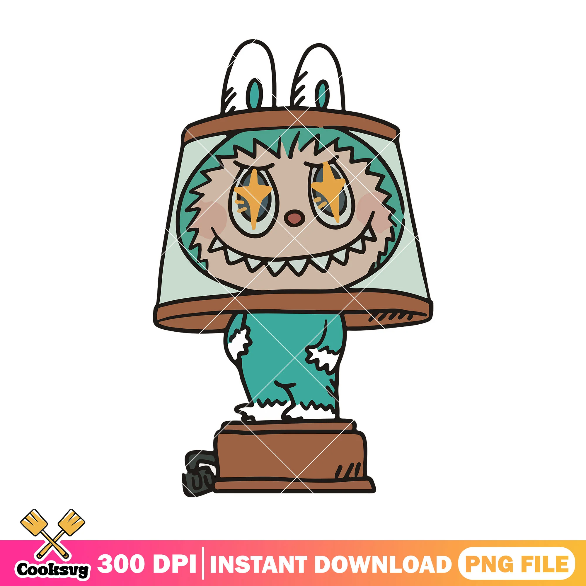 Labubu brown lamp png, labubu green png, labubu near me png