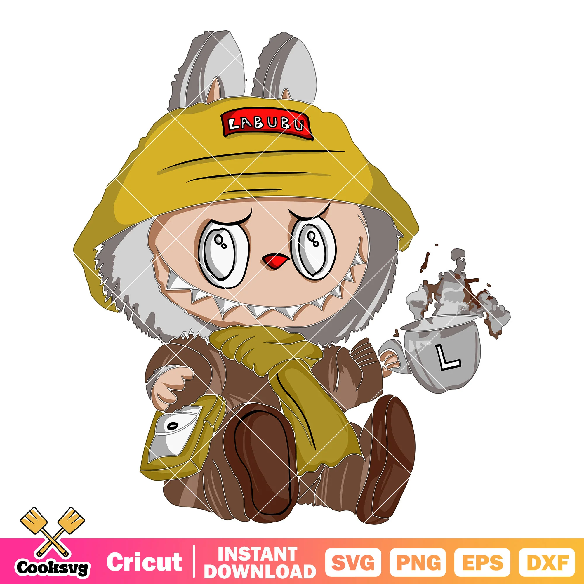 Labubu Cozy Mood Svg, labubu doll clothes svg, labubu dolls svg