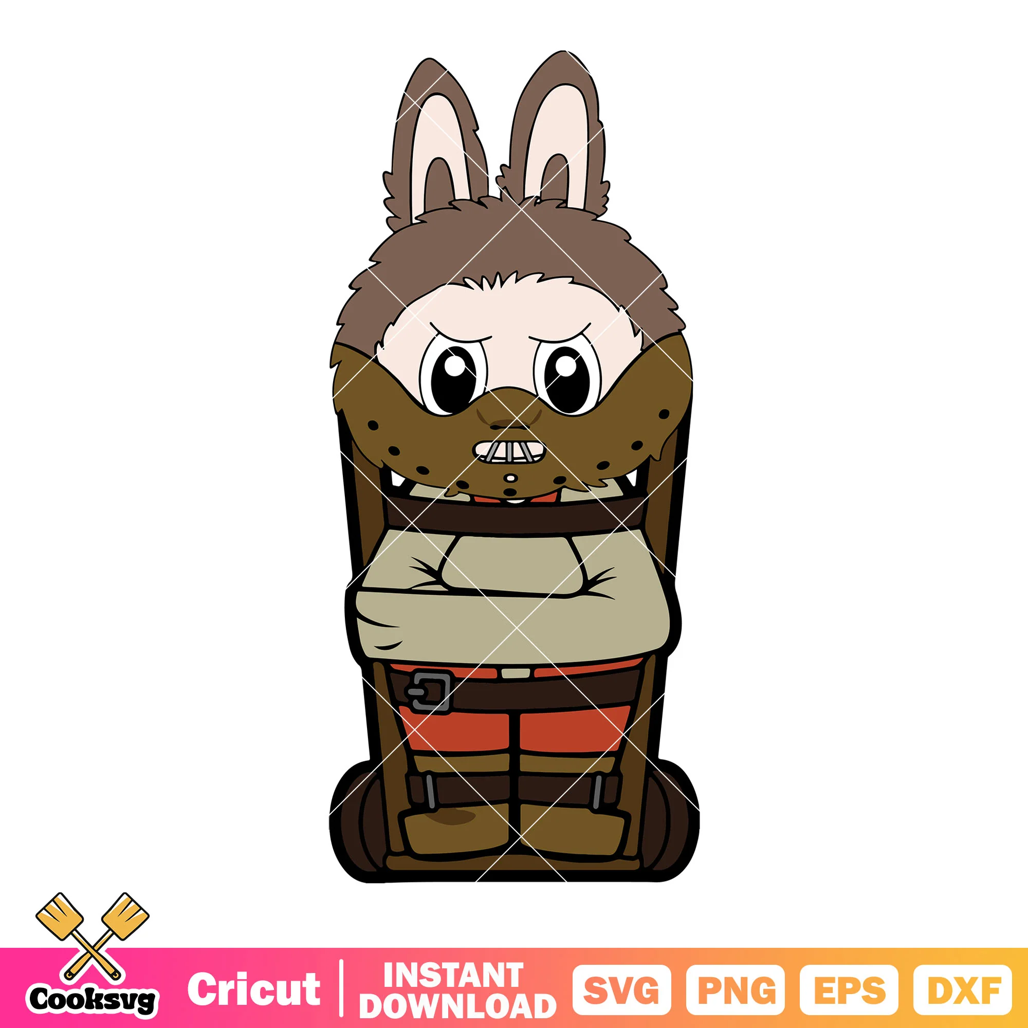Labubu criminal cosplay svg, labubu halloween costume svg