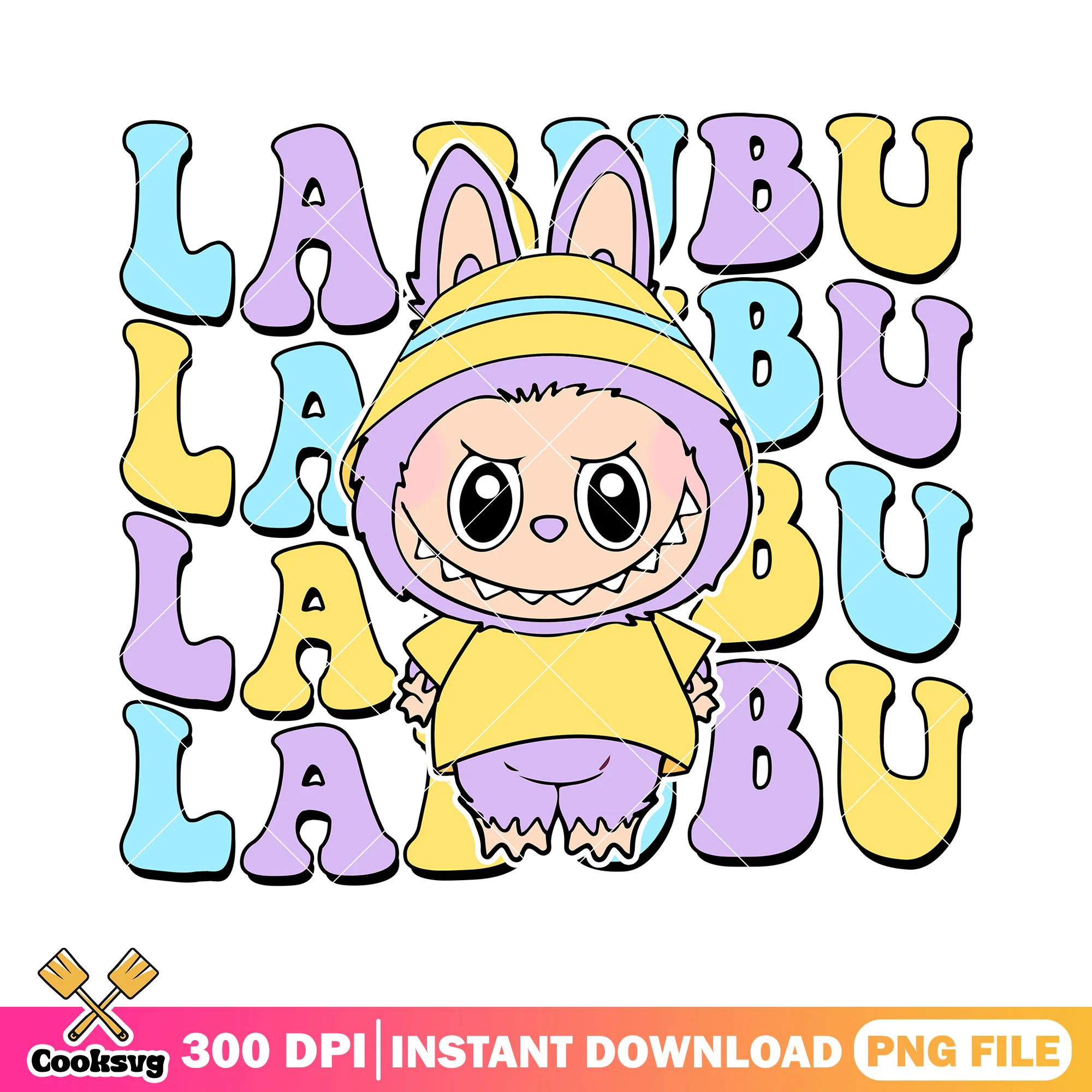Labubu cute png, labubu colour png, labubu popmart png