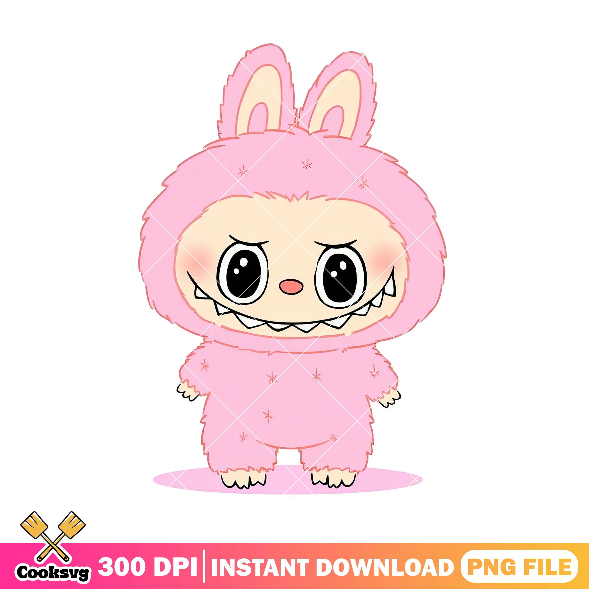 Labubu design png, labubu cute png, labubu happy png