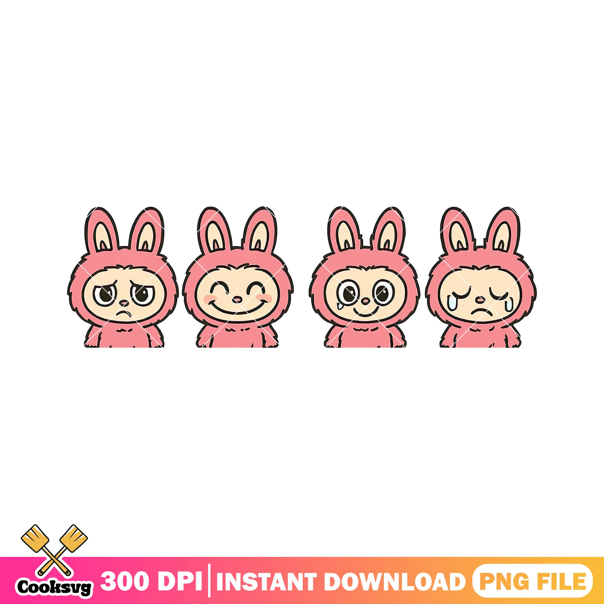 Labubu different emotions png, labubu near me png, plush labubu png