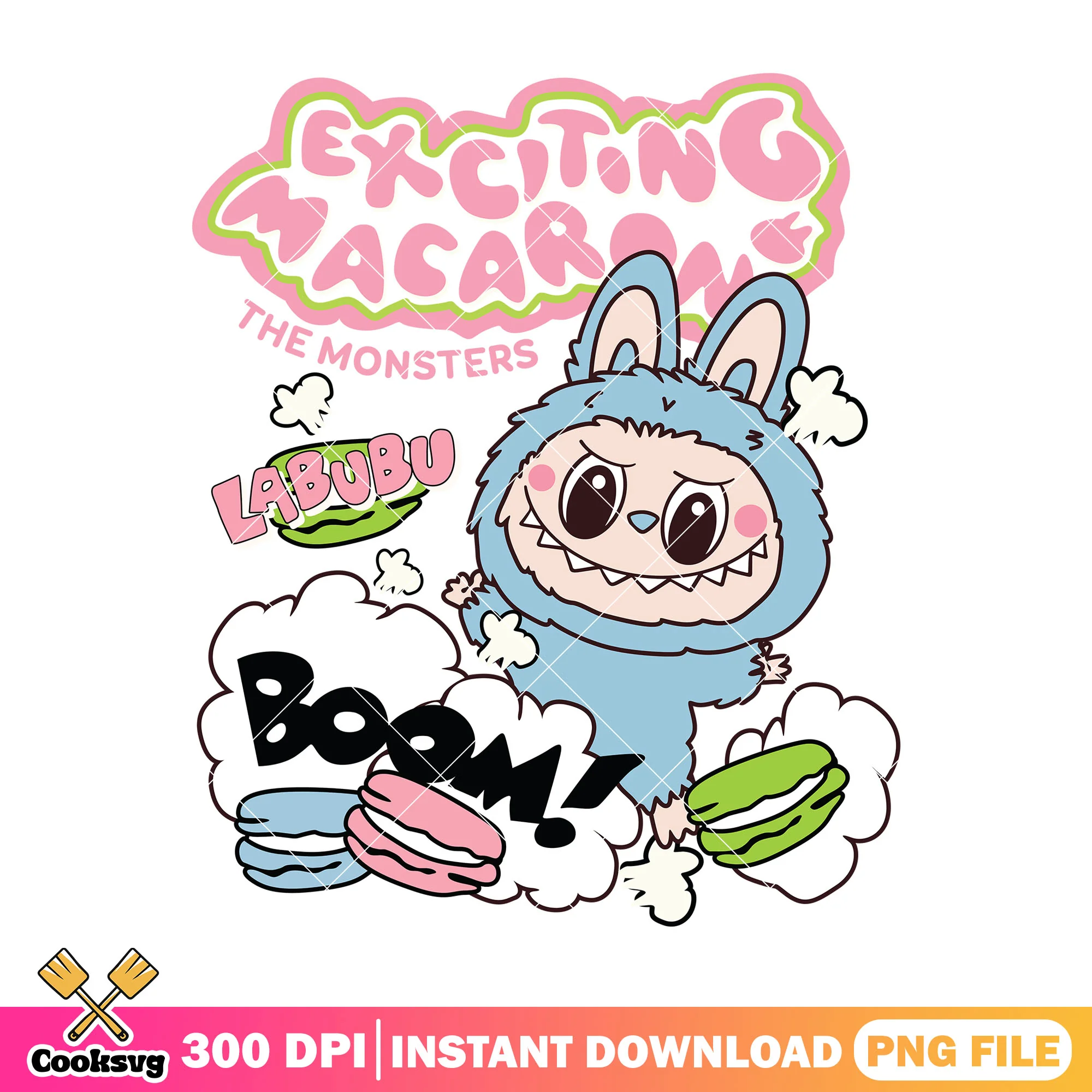 Labubu exciting macaron the monsters png, cute labubu png, labuubuu png
