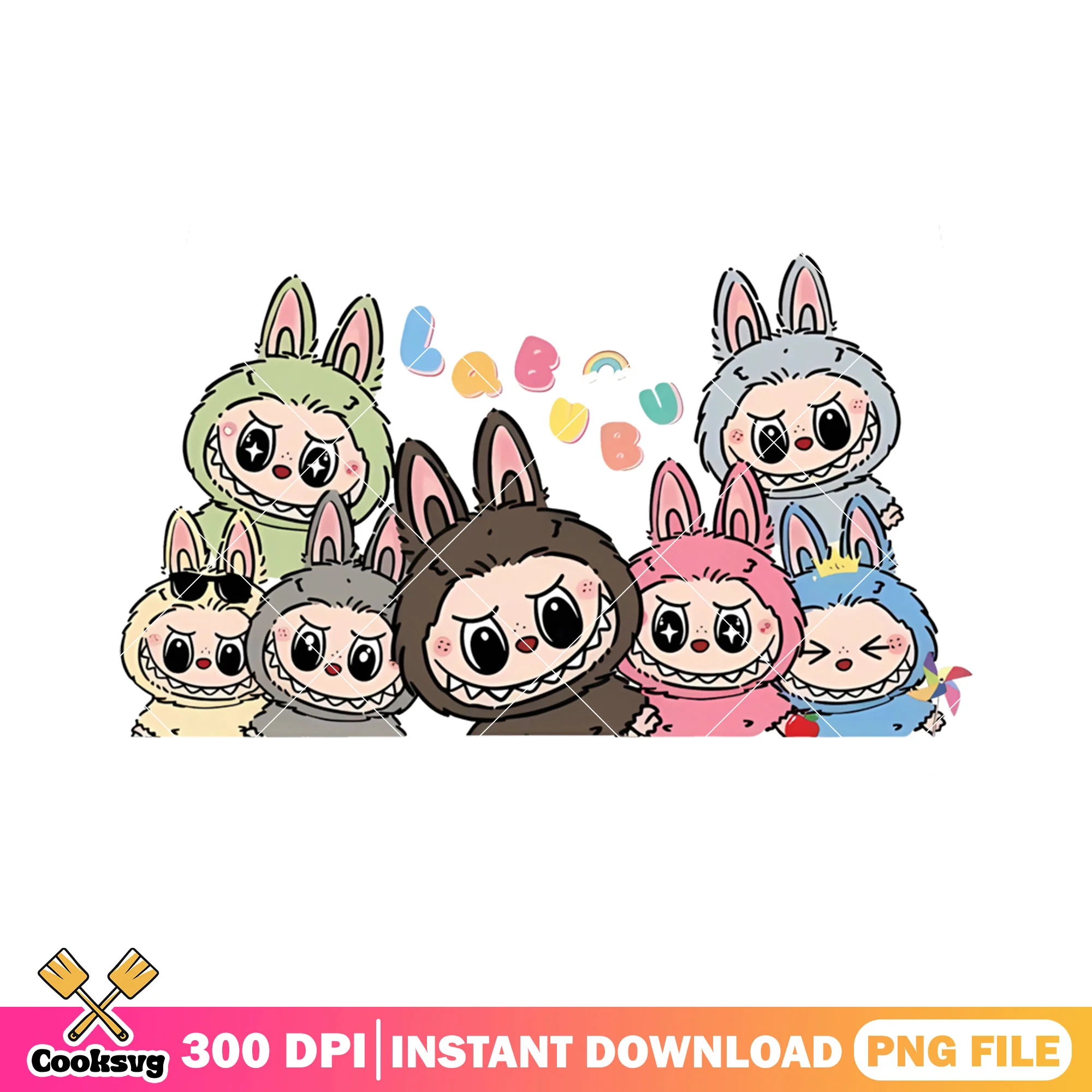 Labubu friends monster file png, labubu friends png, labubu cute png