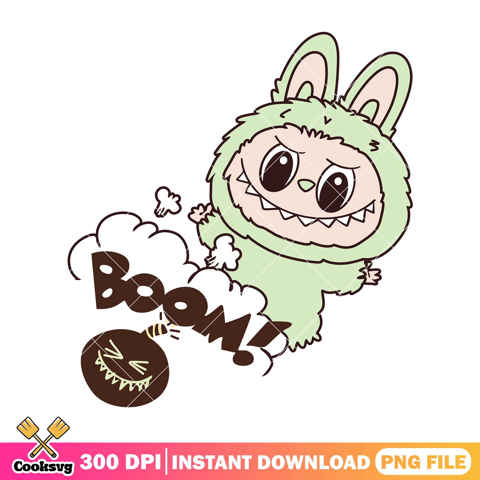 Labubu monster boom png, labubu cute png, popmart labubu png