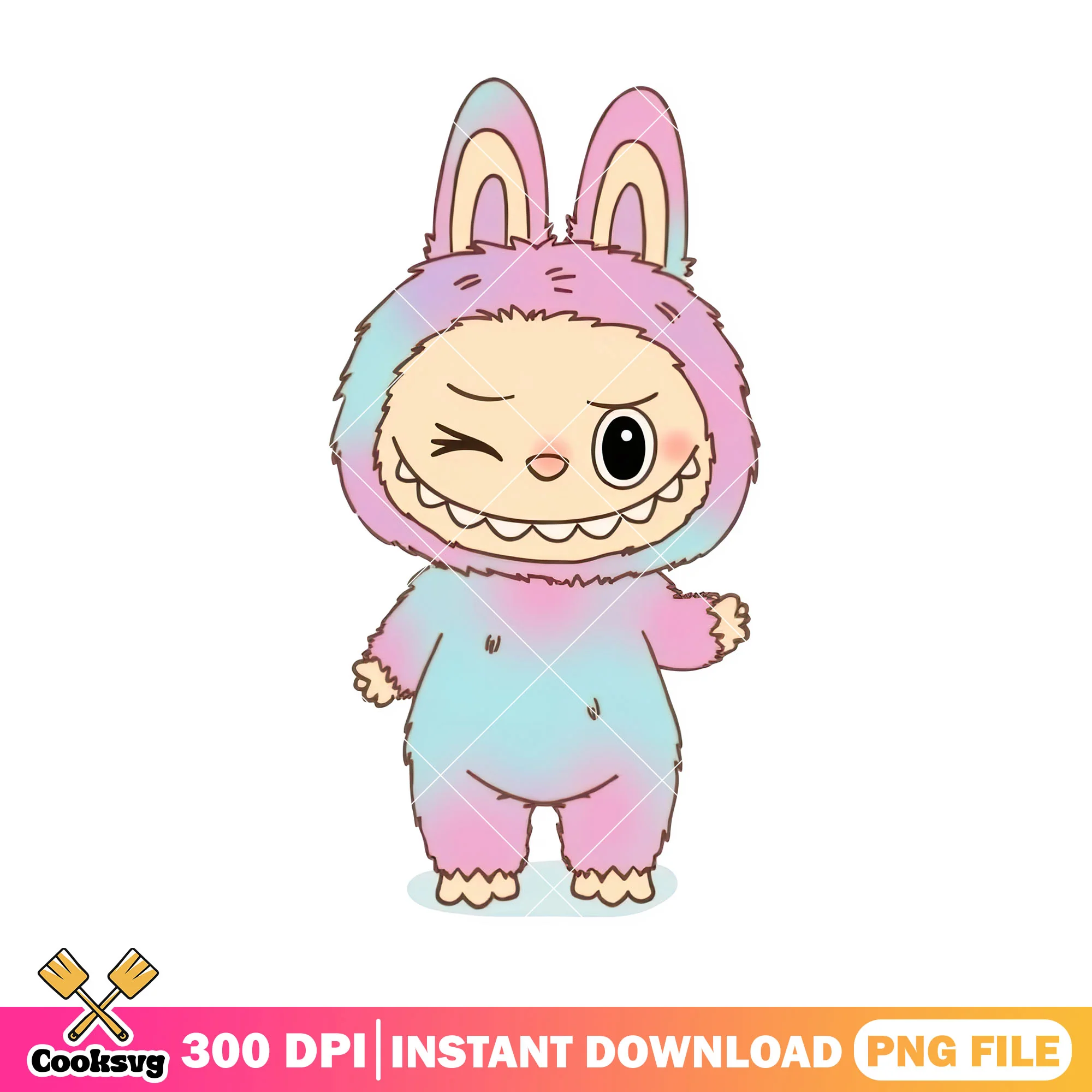 Labubu monster cute png, labubu standing png, labubu energy png