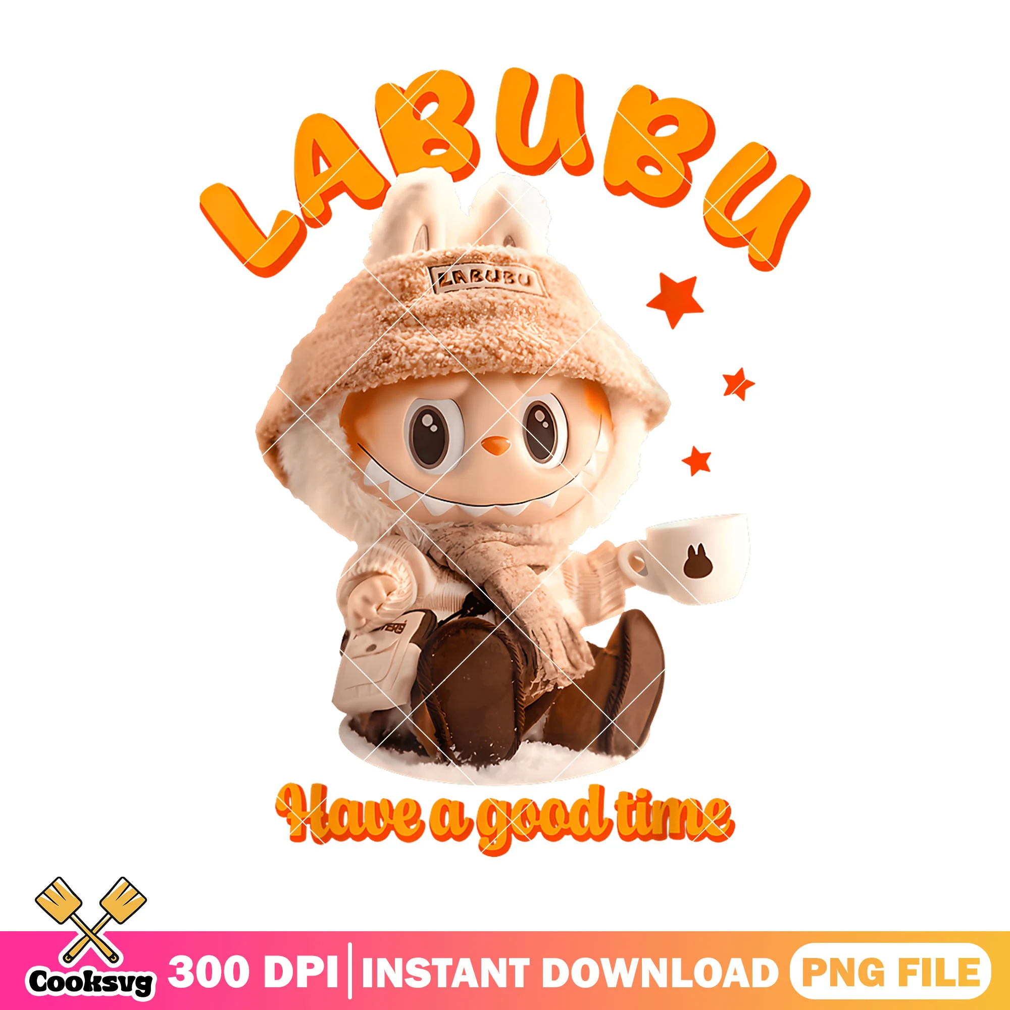 Labubu monster have a good time png, the monster labubu png