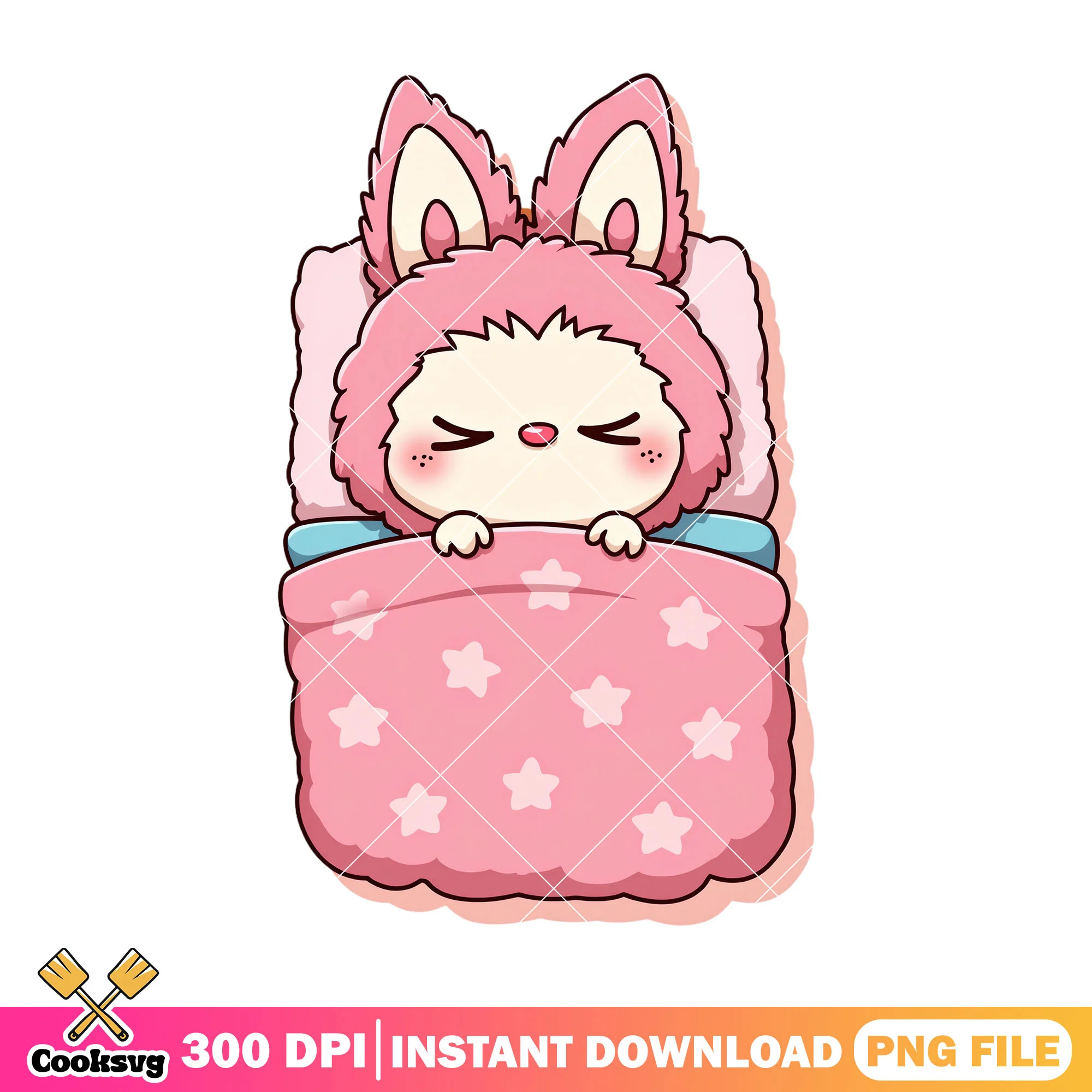 Labubu monster sleeping png, labubu cute png, labubu popmart png