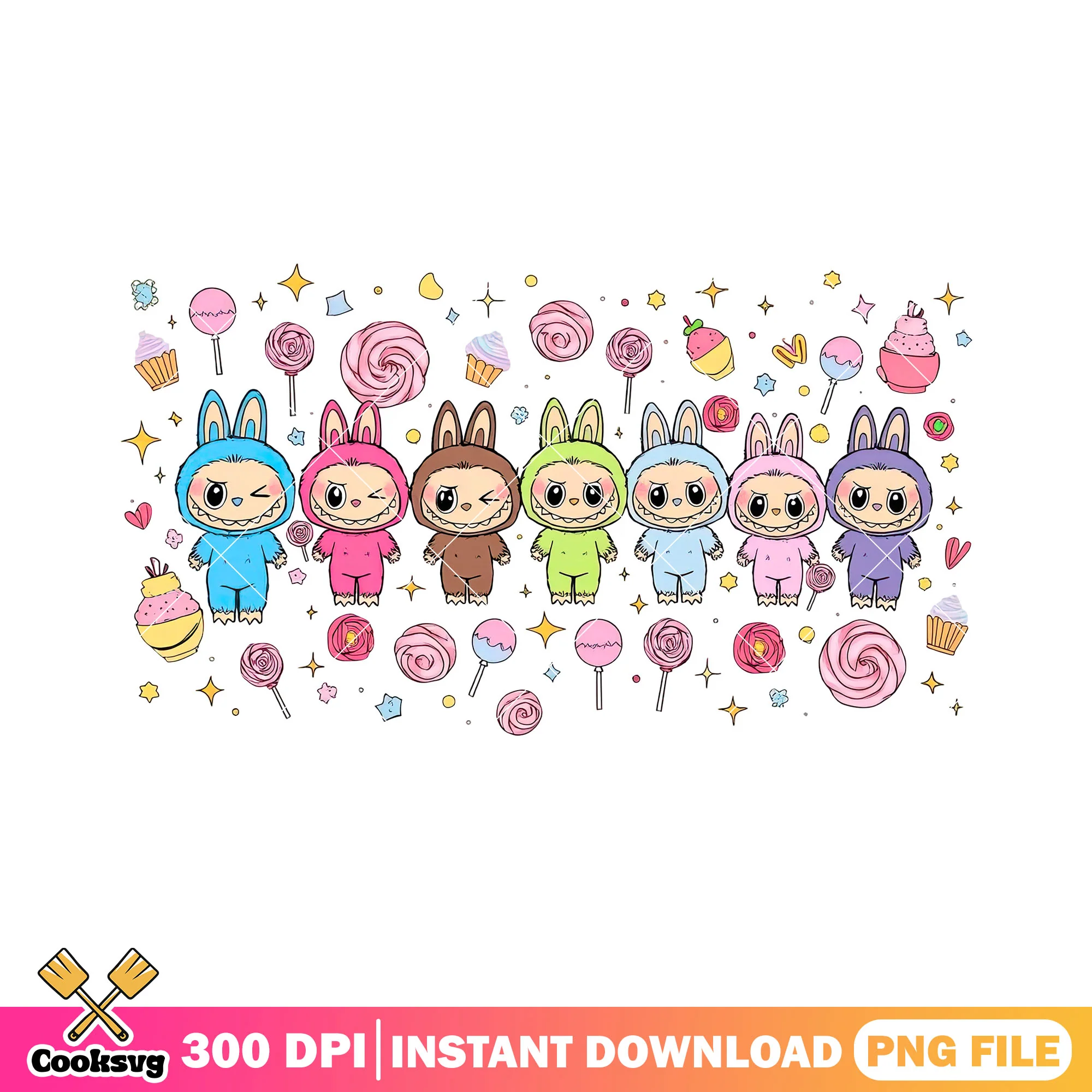 Labubu monsters cute png, labubu friend png, popmart labubu png