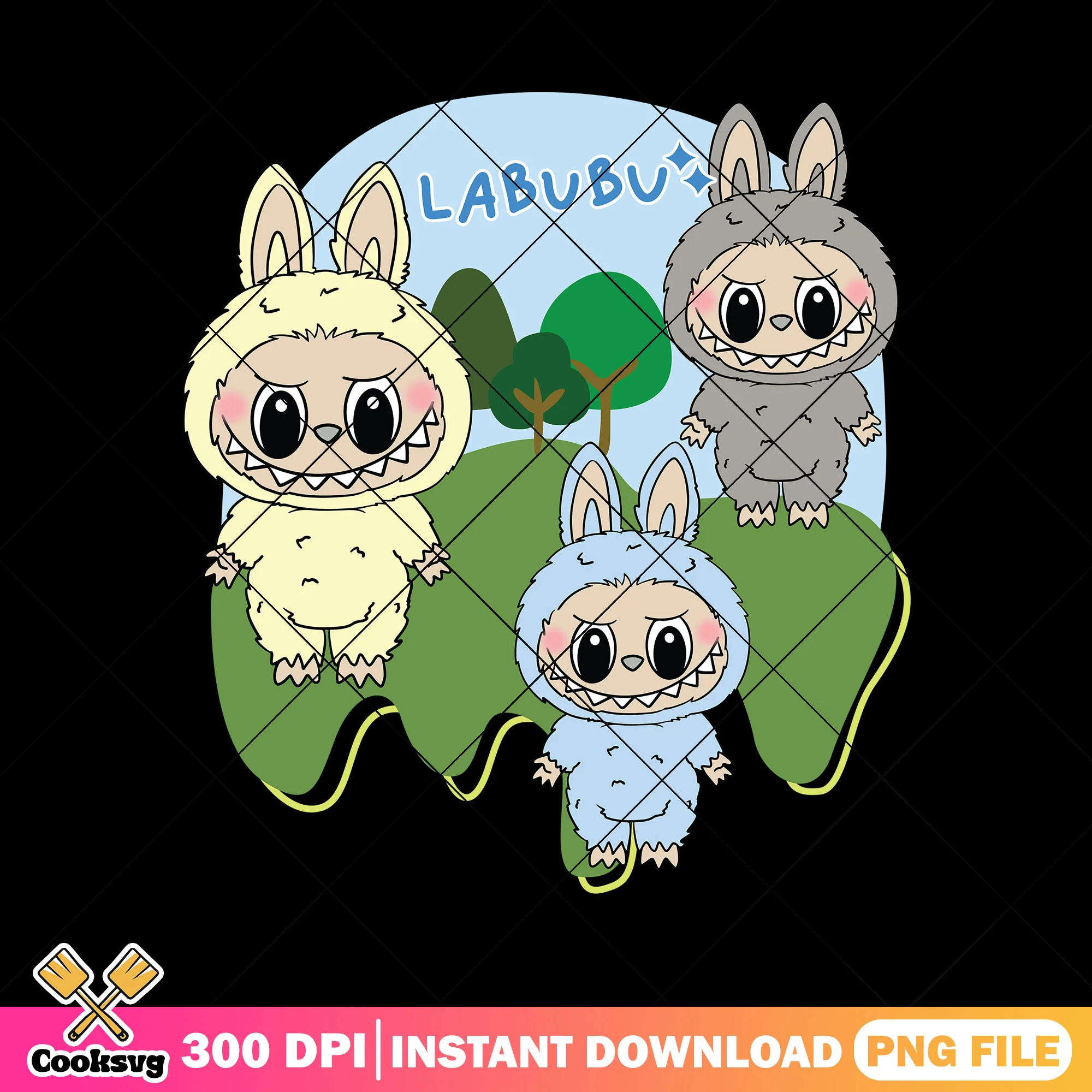 Labubu monsters png, labubu standing png, cute labubu png