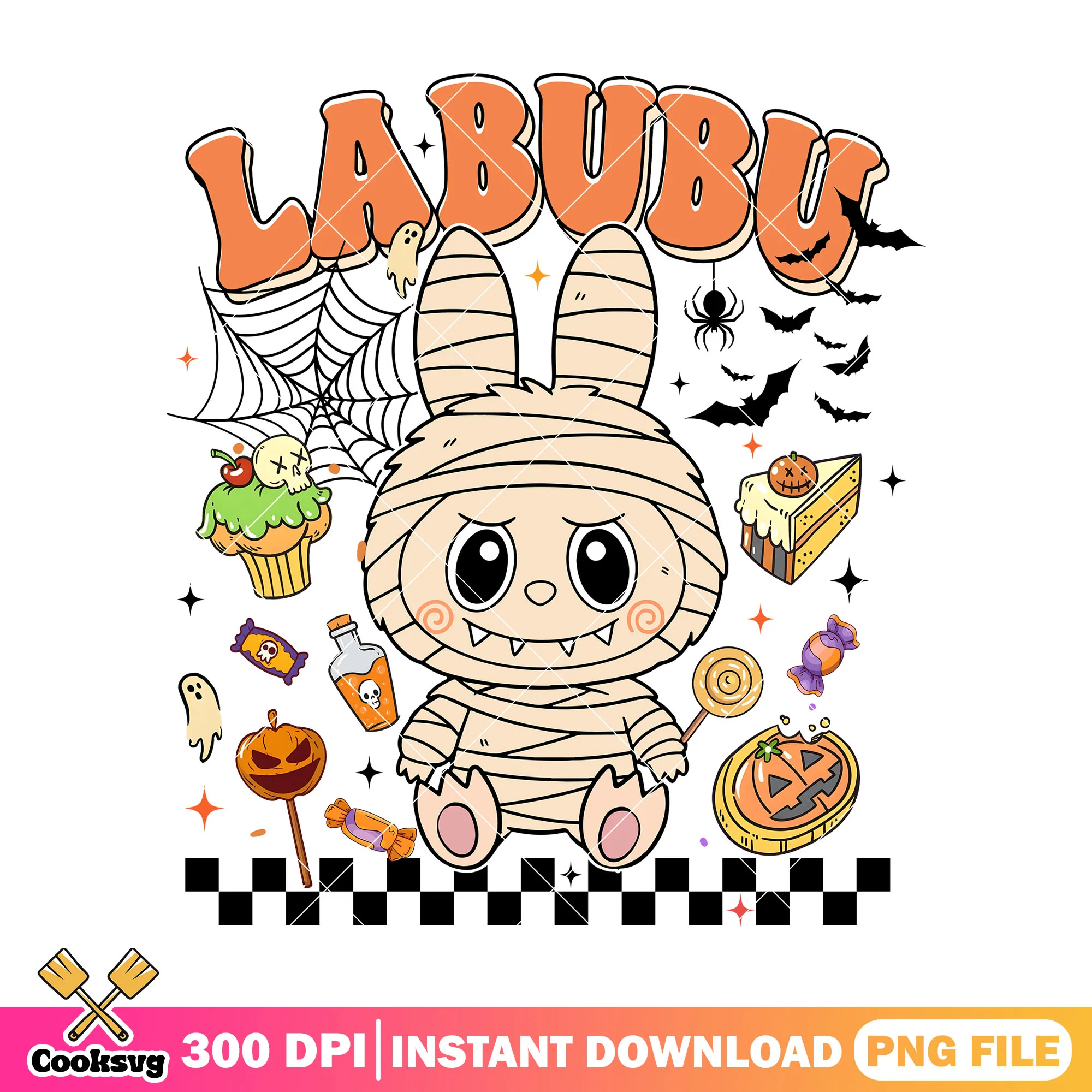 Labubu mummy snacks png, coca cola labubu png, happy halloween png