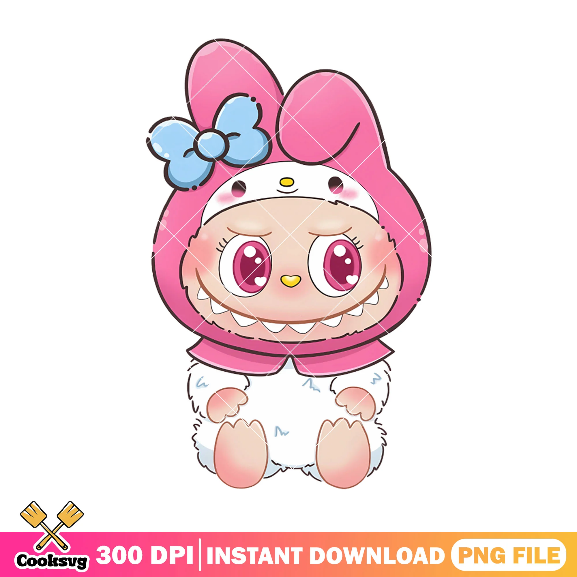 Labubu my melody costume png, labubu costumes png, my melody sanrio png