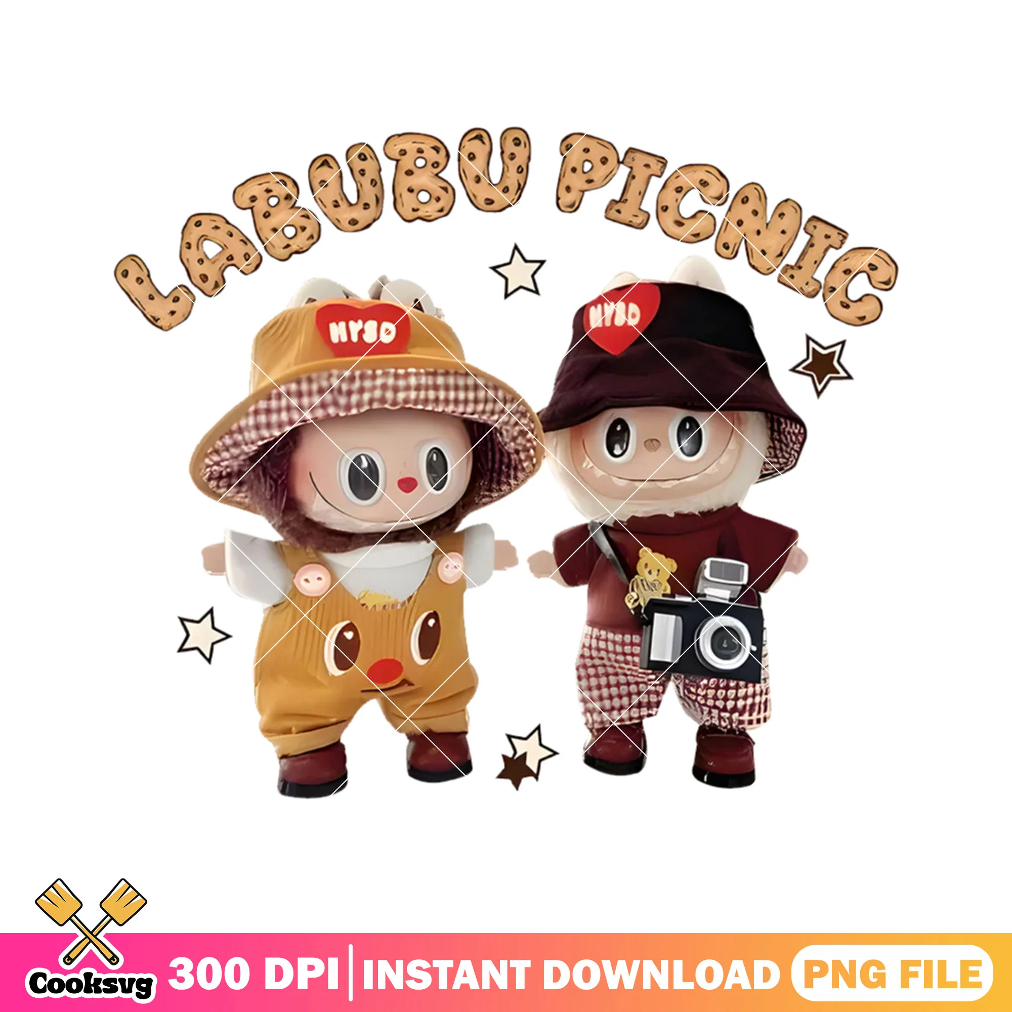 Labubu picnic with friends png, labubu picnic png, popmart labubu png