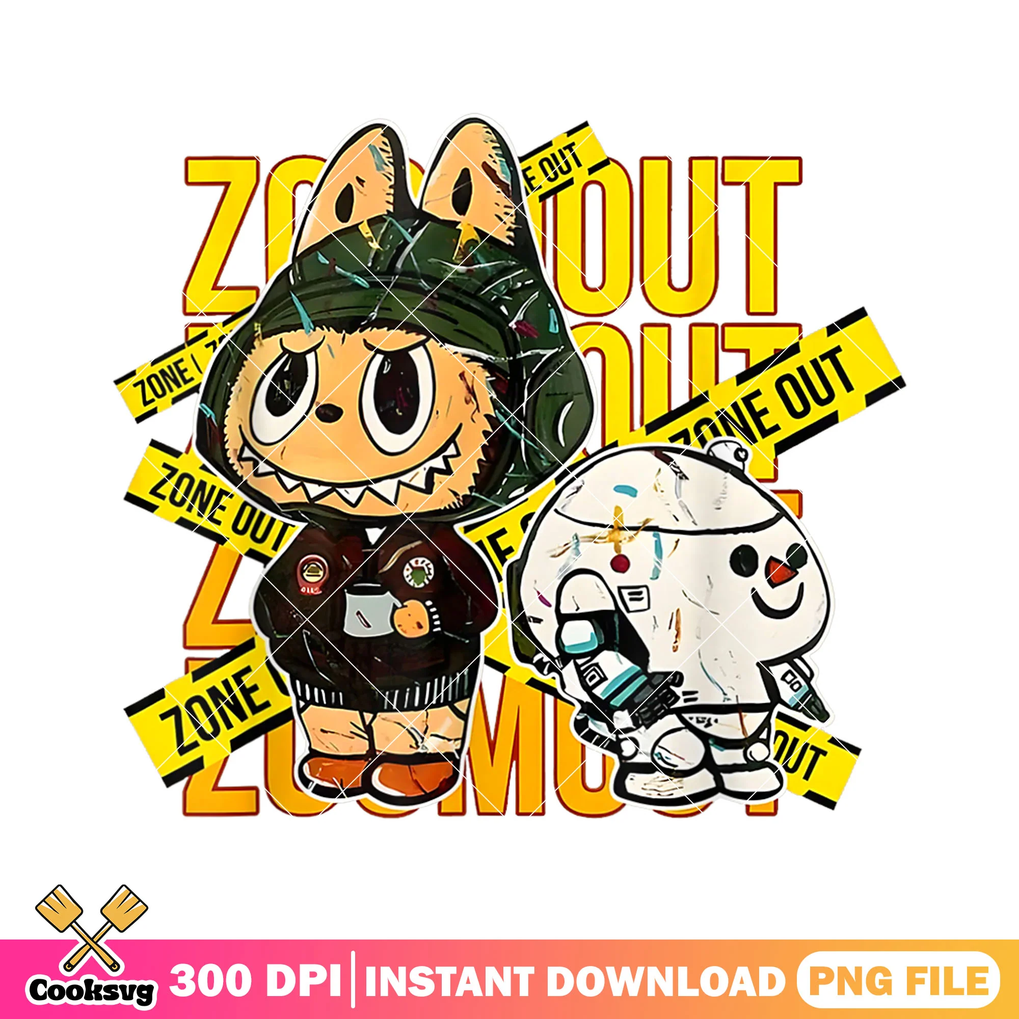 Labubu popmart zone out png, labubu doll png, popmart labubu png