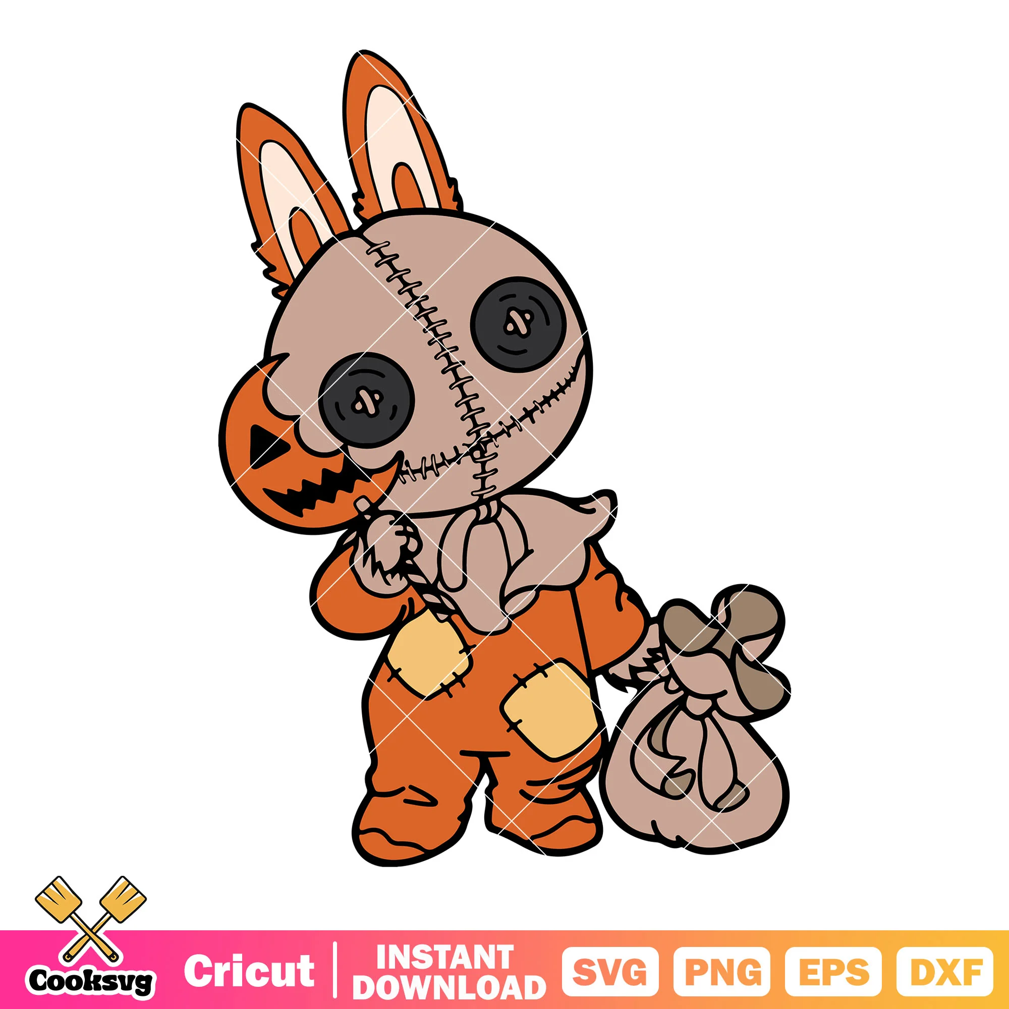 Labubu pumpkin horror svg, labubu halloween svg, labubu pumpkin svg