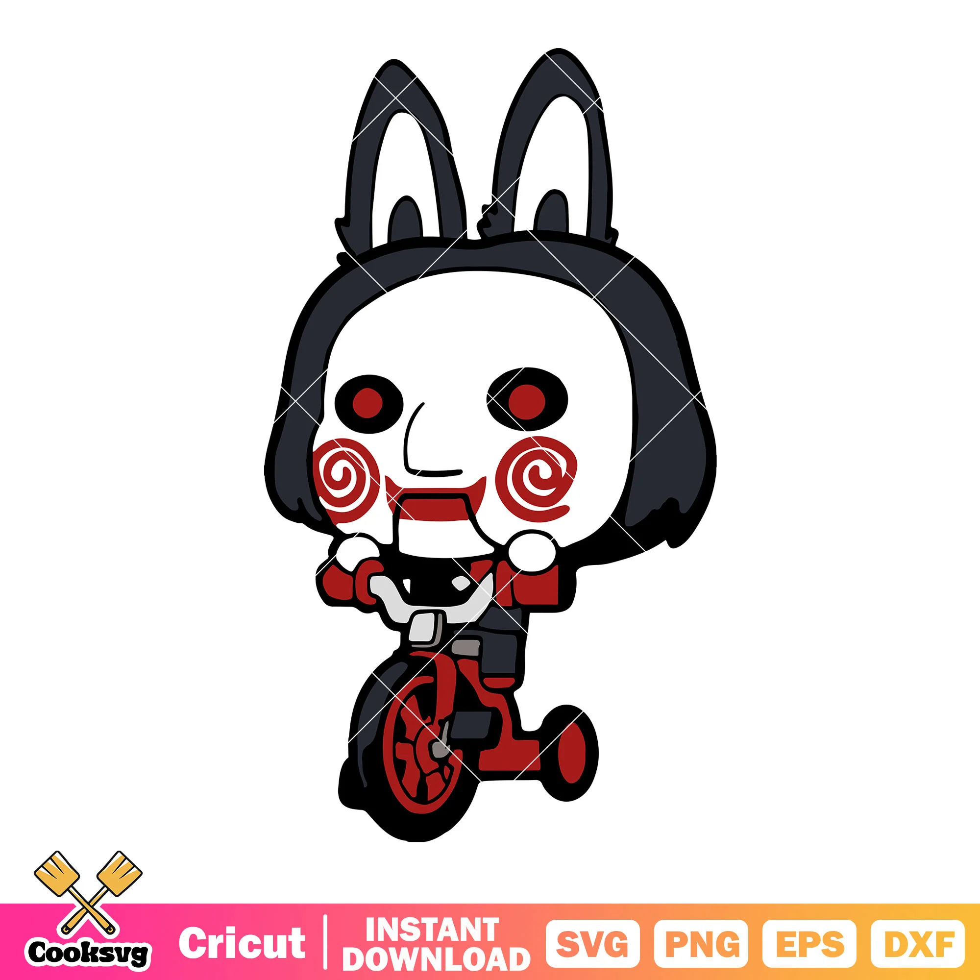 Labubu puppet chibi svg, horror labubu svg, the puppet svg