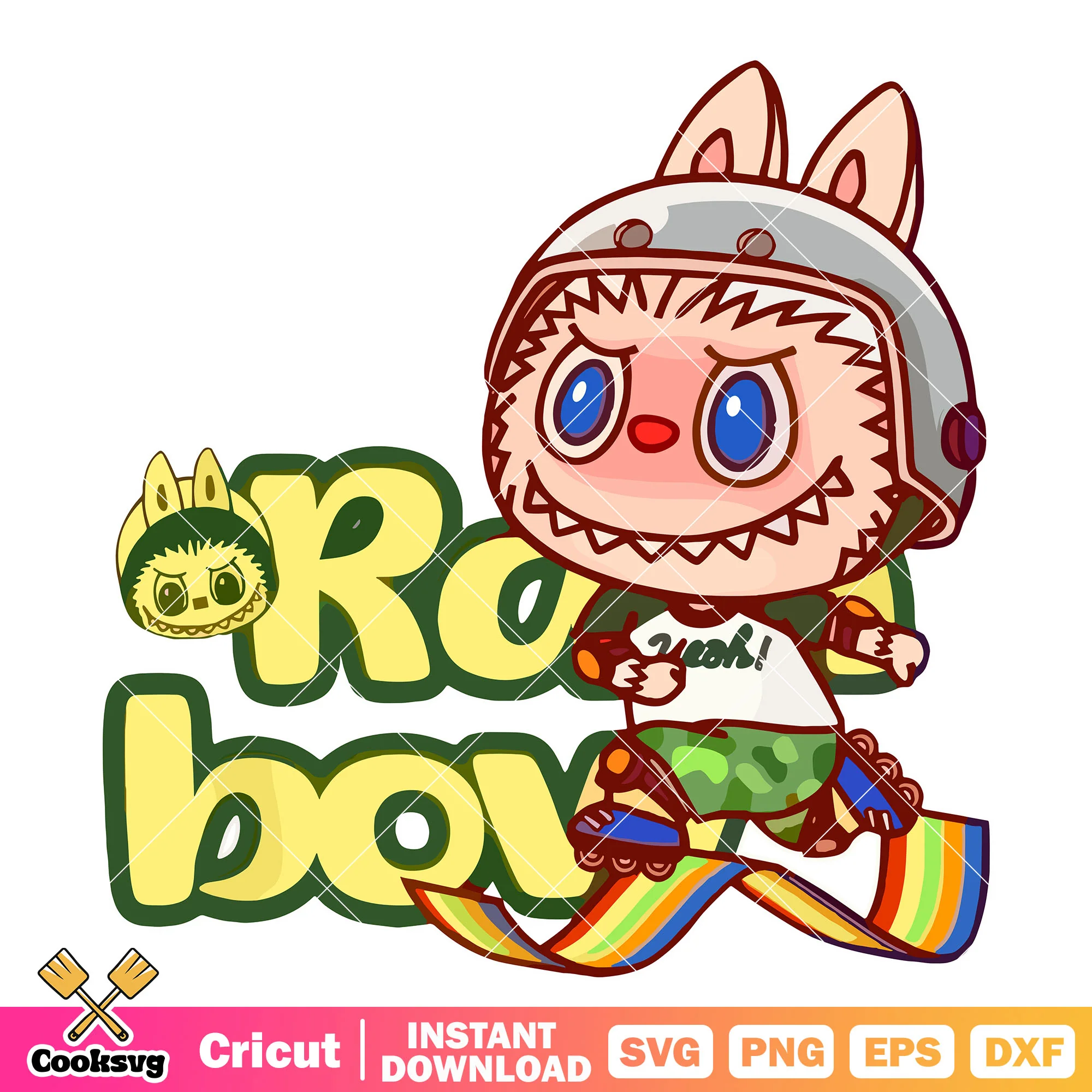 Labubu Roller Boy Svg, labubu doll clothes svg, labubu near me svg