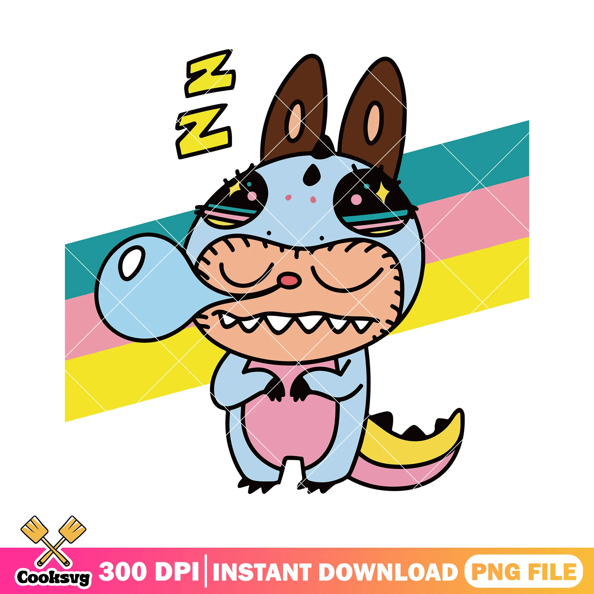 Labubu sleeping png, labubu standing png, labubu costume png