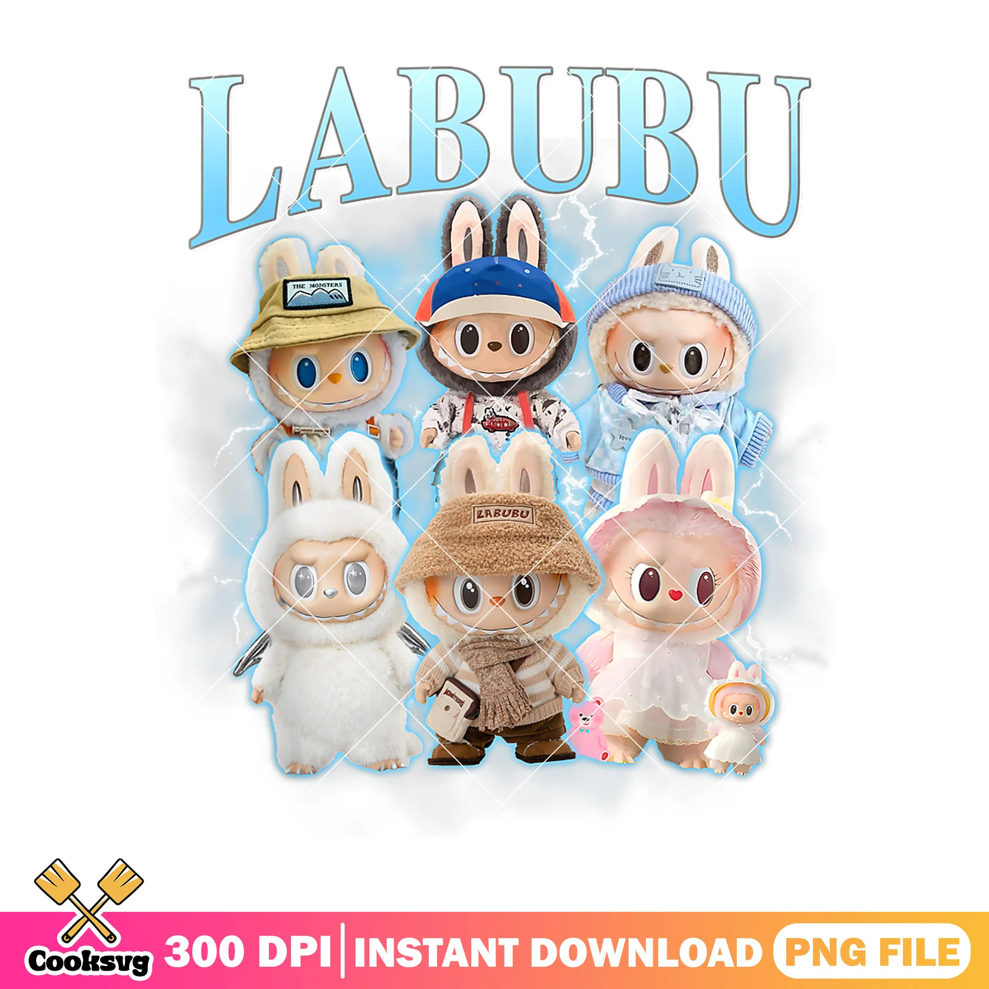 Labubu the dolls monster png, labubu hot trend png, monster labubu png