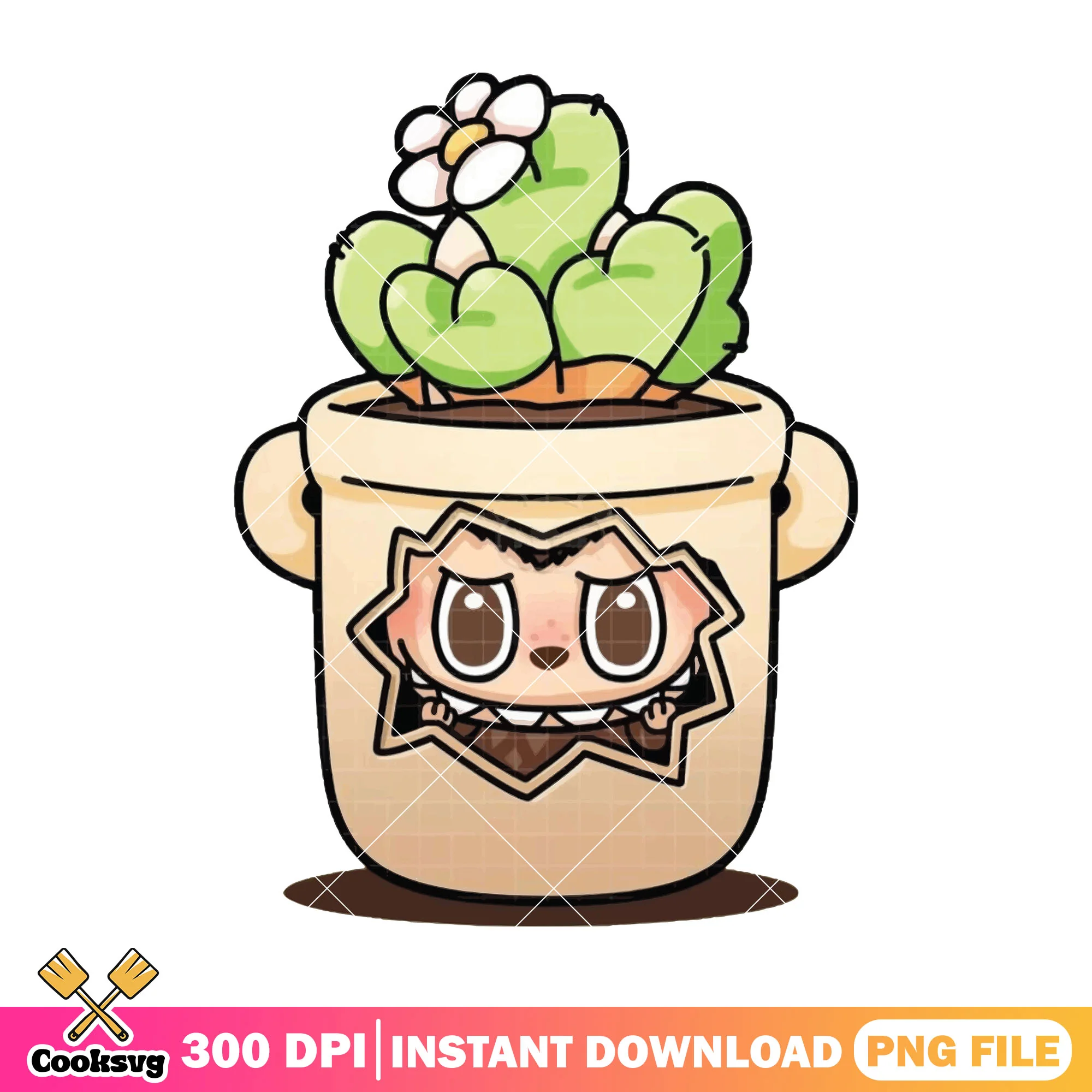 Labubu with cactus costume png, labubu hehe png, labubu near me png