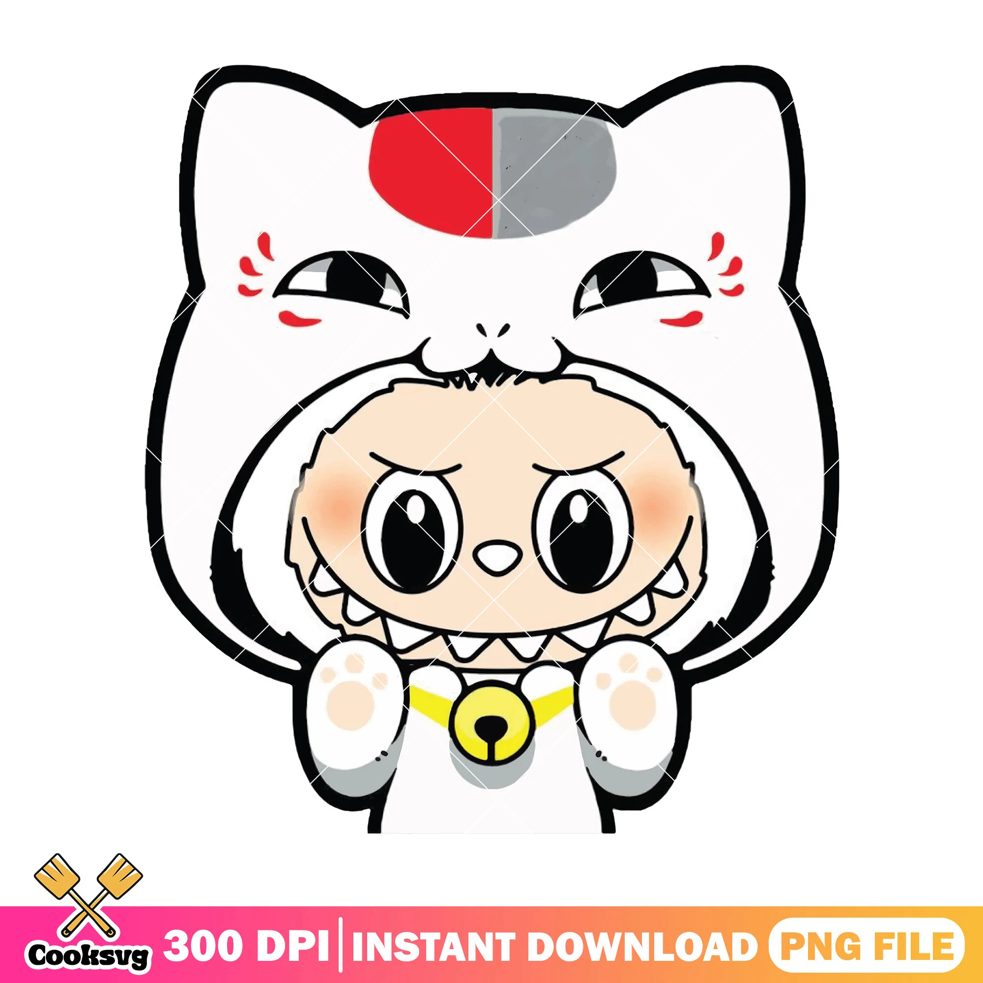 Labumeow monster design png, labubu white png, labubu picture png