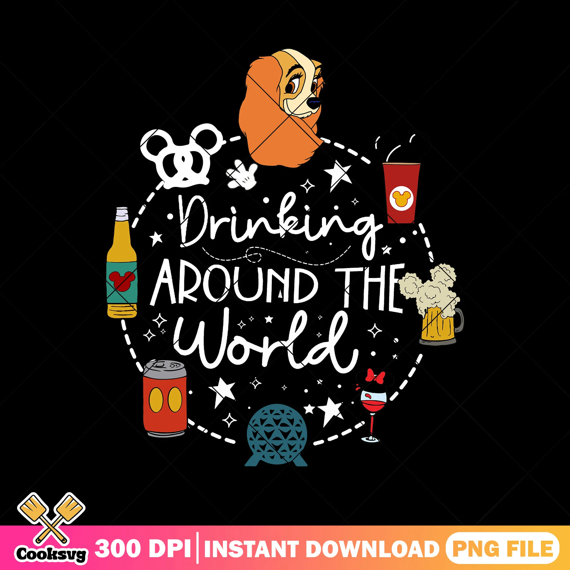 Lady drinks world png, lady and the tramp png, disney drinks png