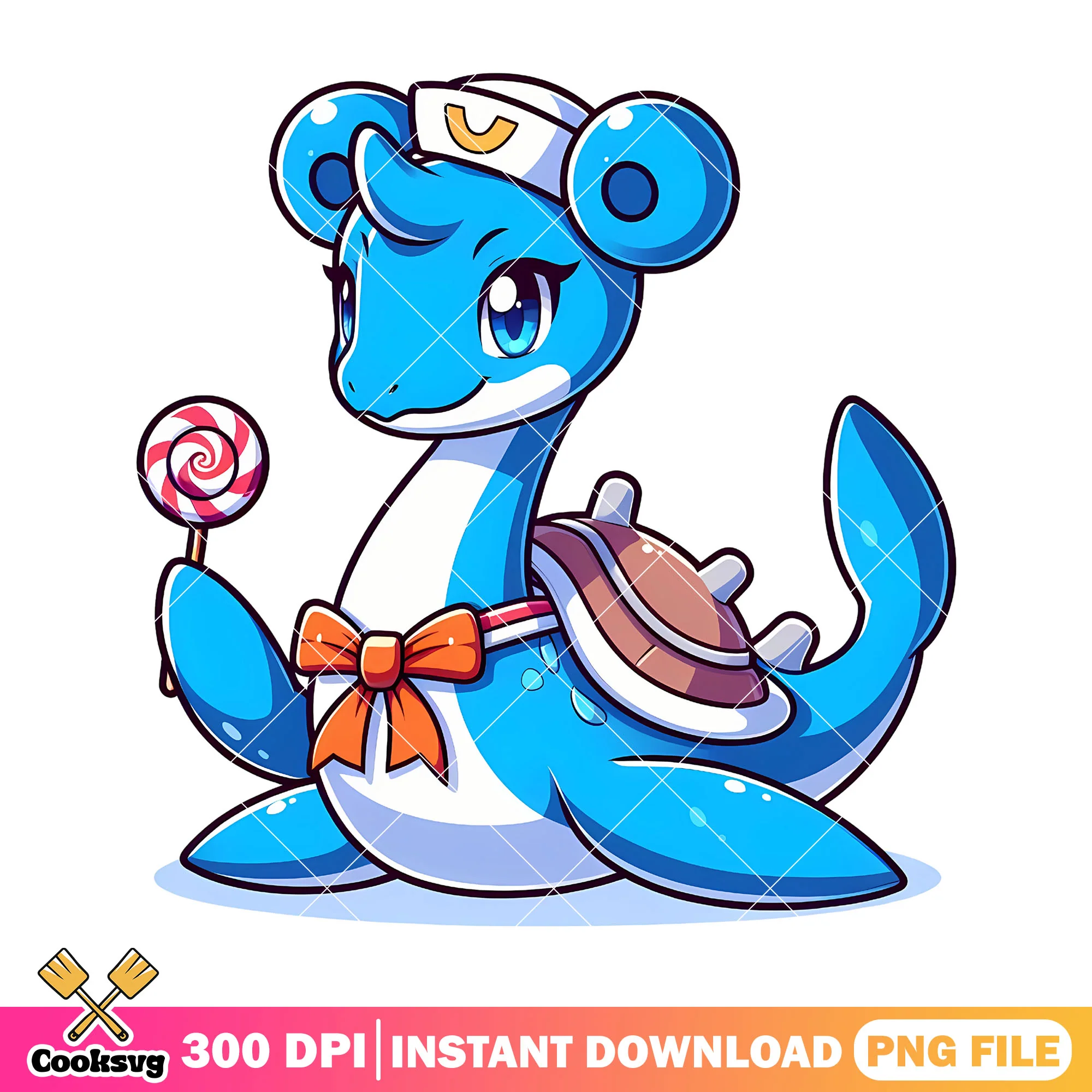 Lapras sailor like outfit png, pokemon movie png, halloween pokemon png