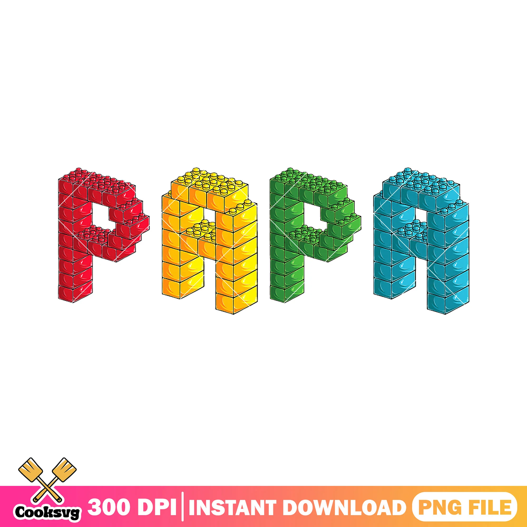 Lego colorful papa png, retro dad png, happy fathers day png