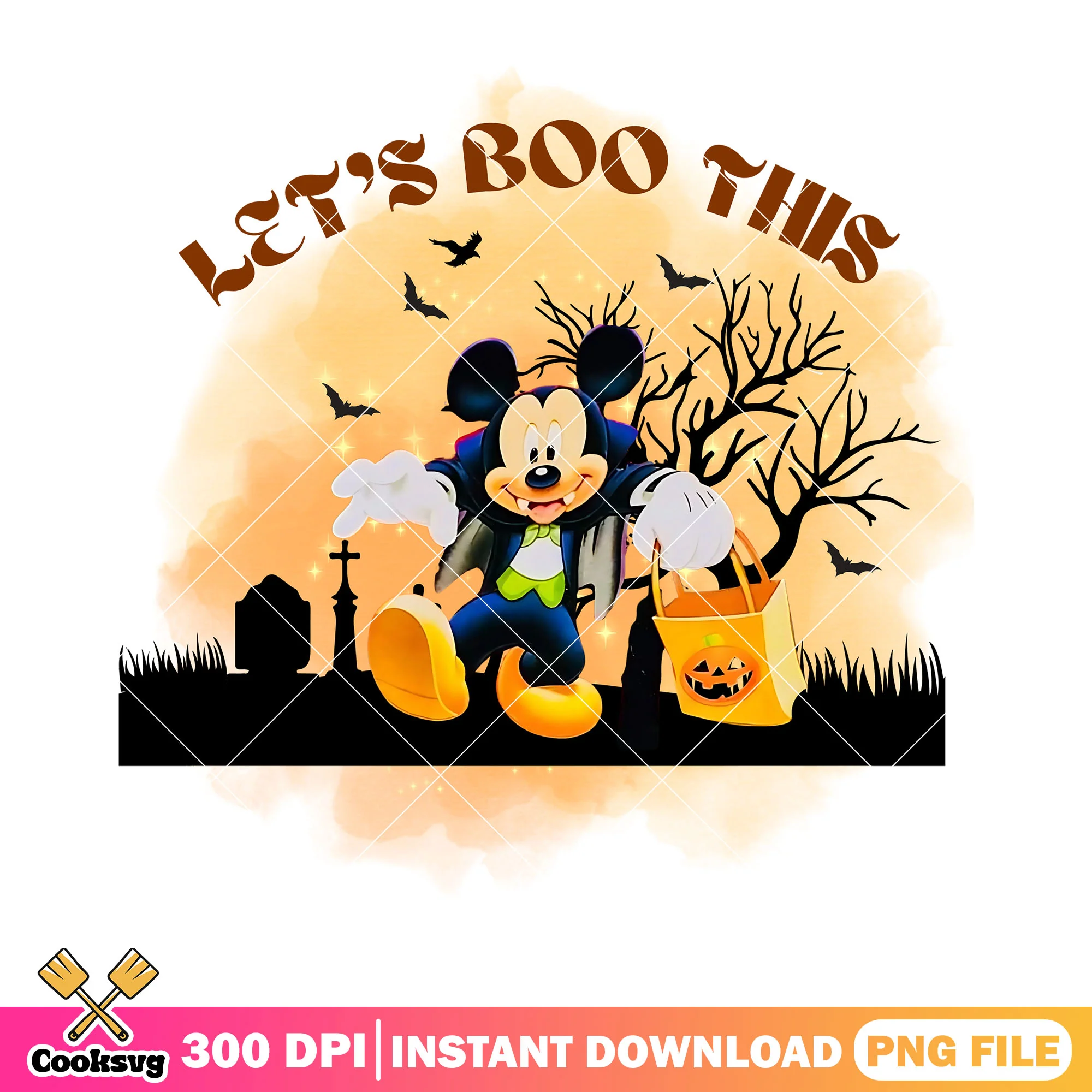 Lets boo this png, vampire costume png, spooky cemetery png