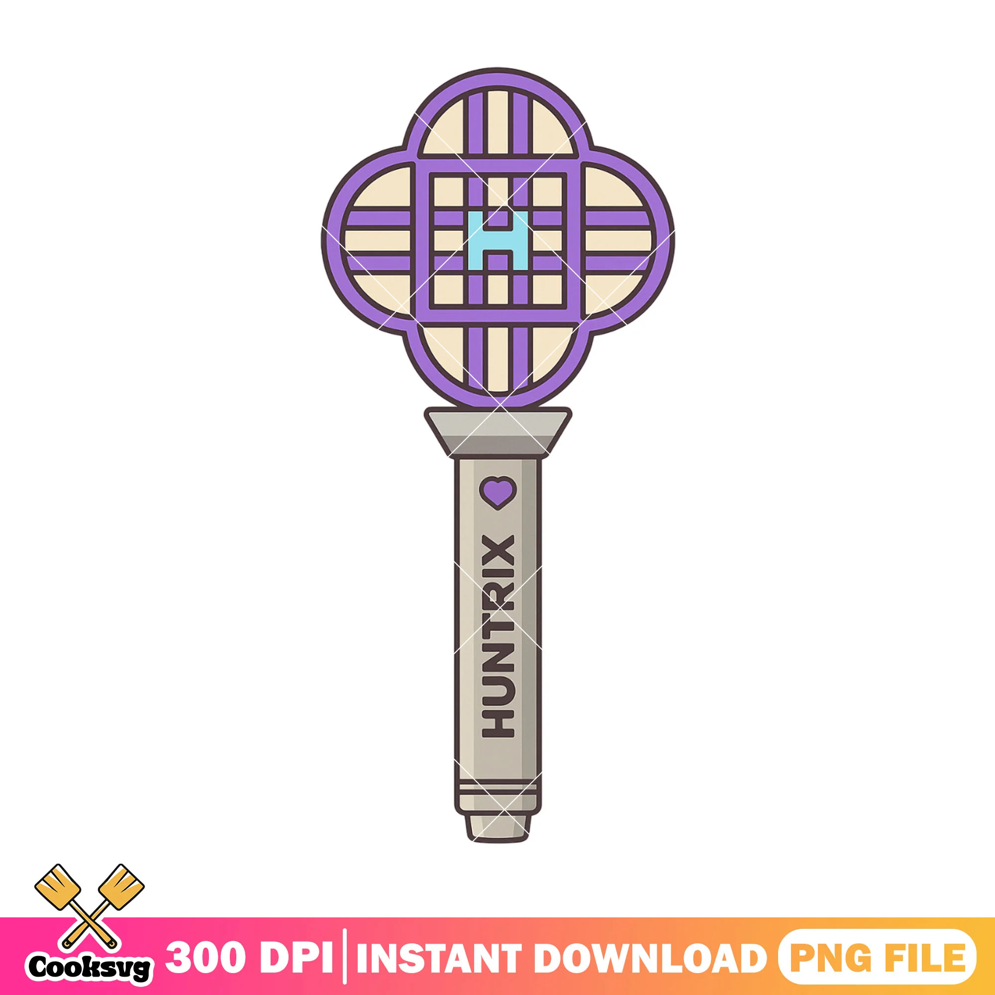 Light stick design huntrix png, huntrix band png, kpop hunters png
