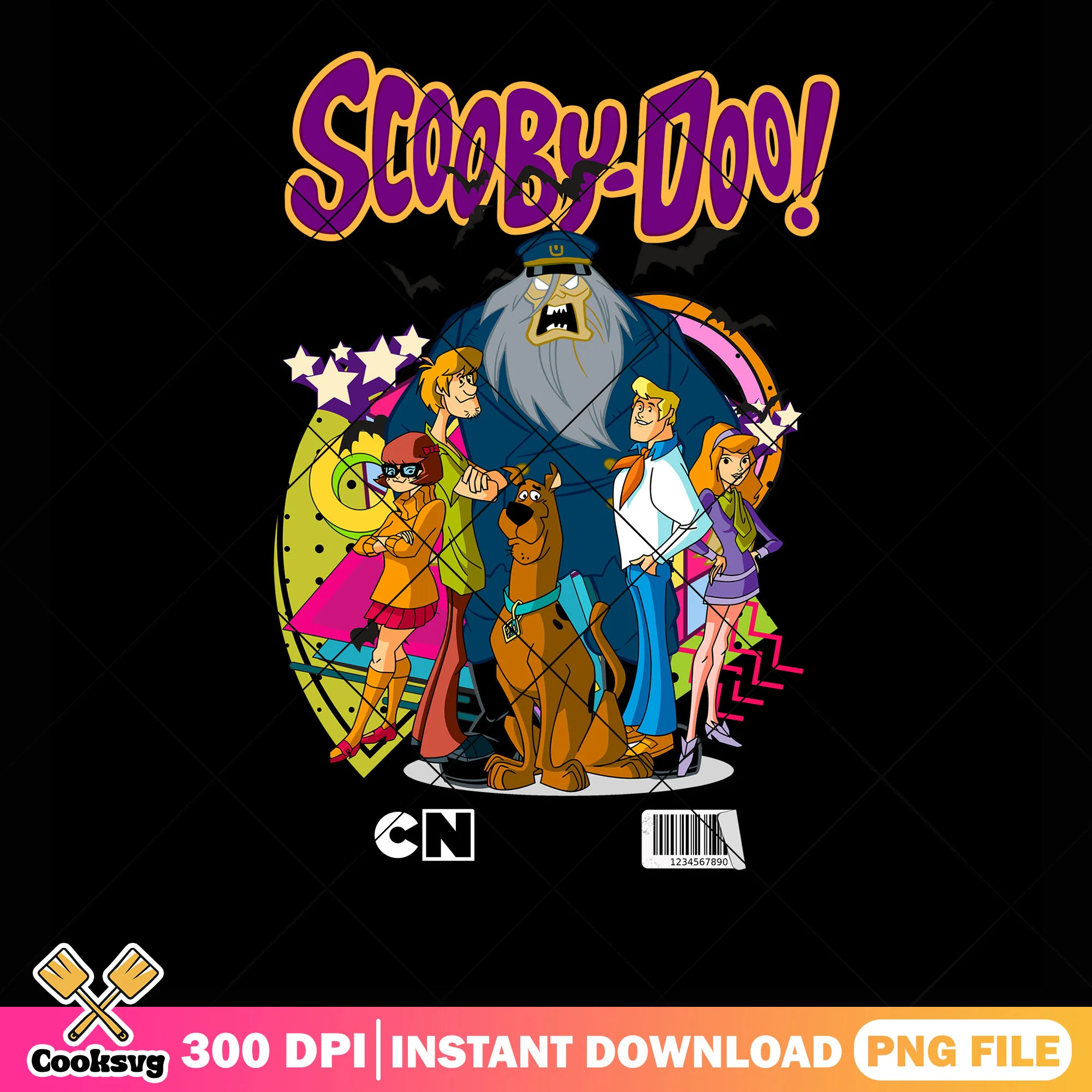 Lineup character scoby doo png, scary wizard png, Cartoon Network png