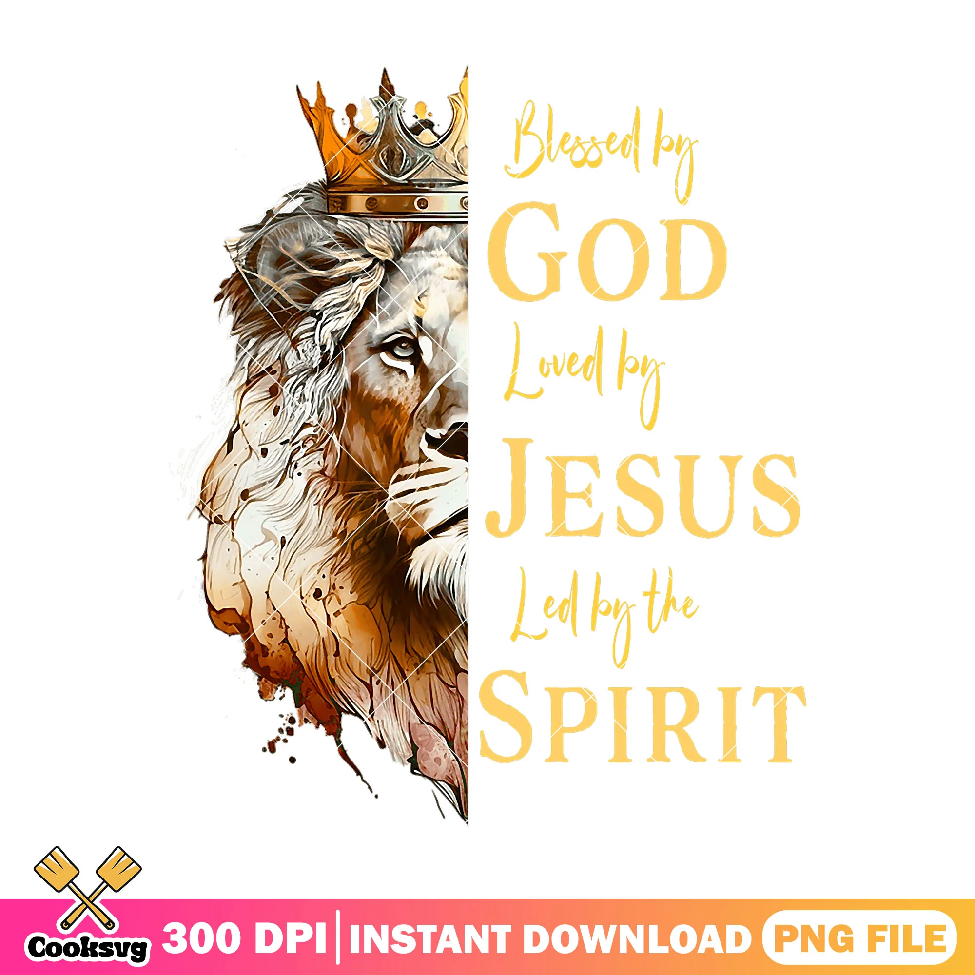 Lion king blessed by god png, god spirit png, blessed by god png