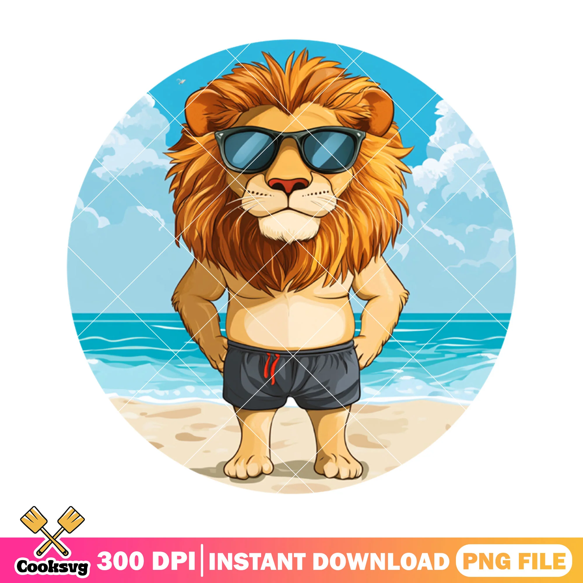 Lion summer costume png, summer costume png, summer time png