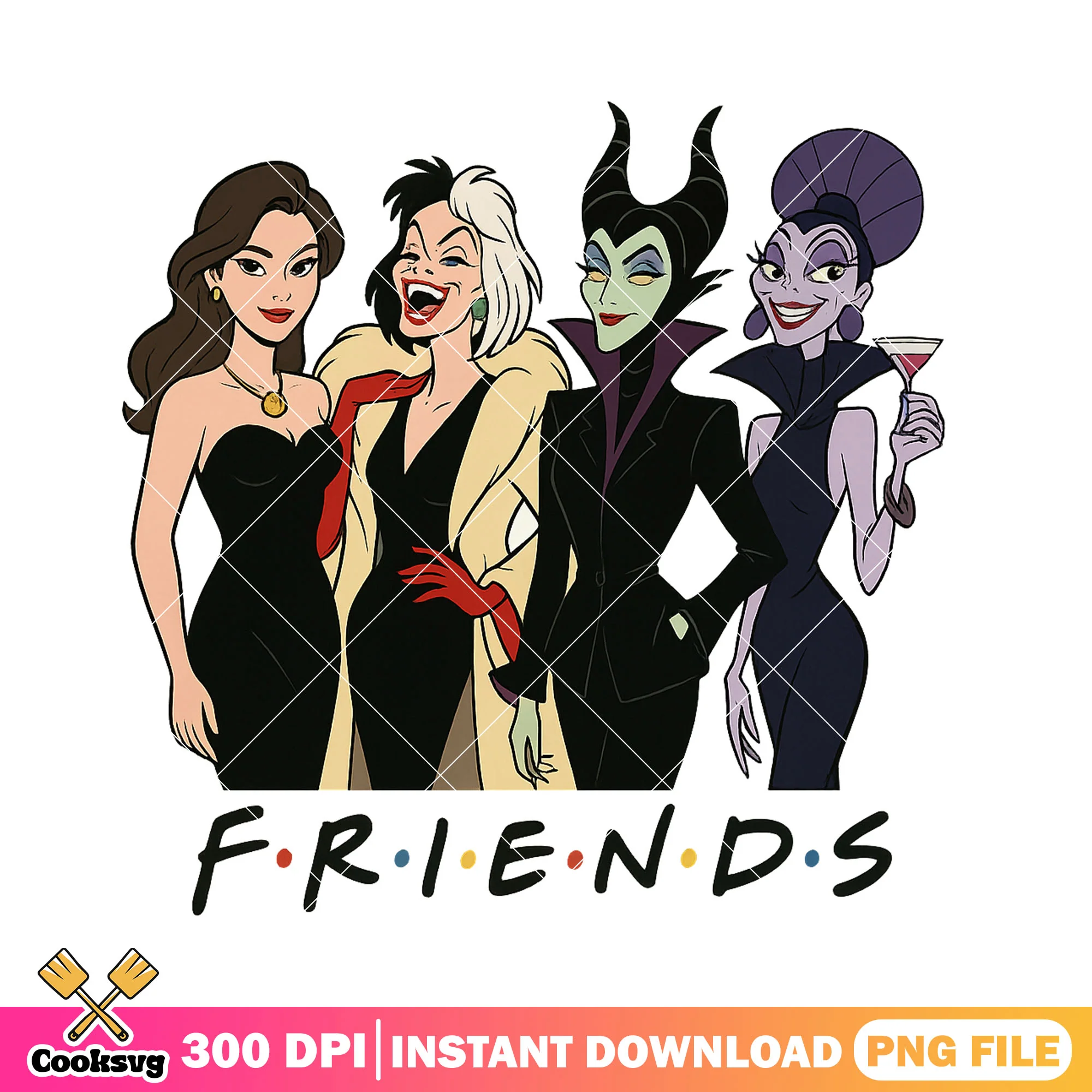 List of disney villain friends design png, disney villains png
