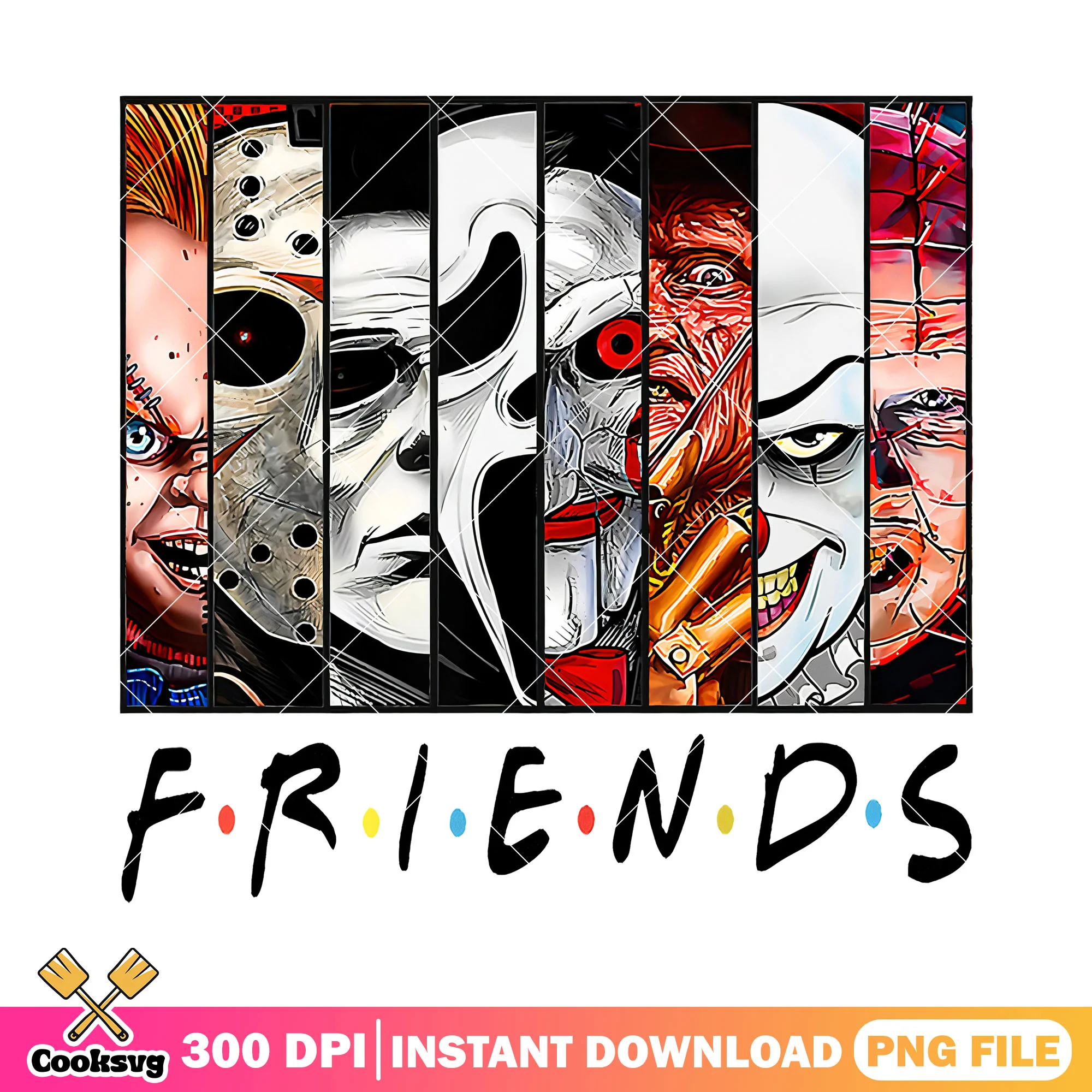 List of horror characters design png, horror friends png