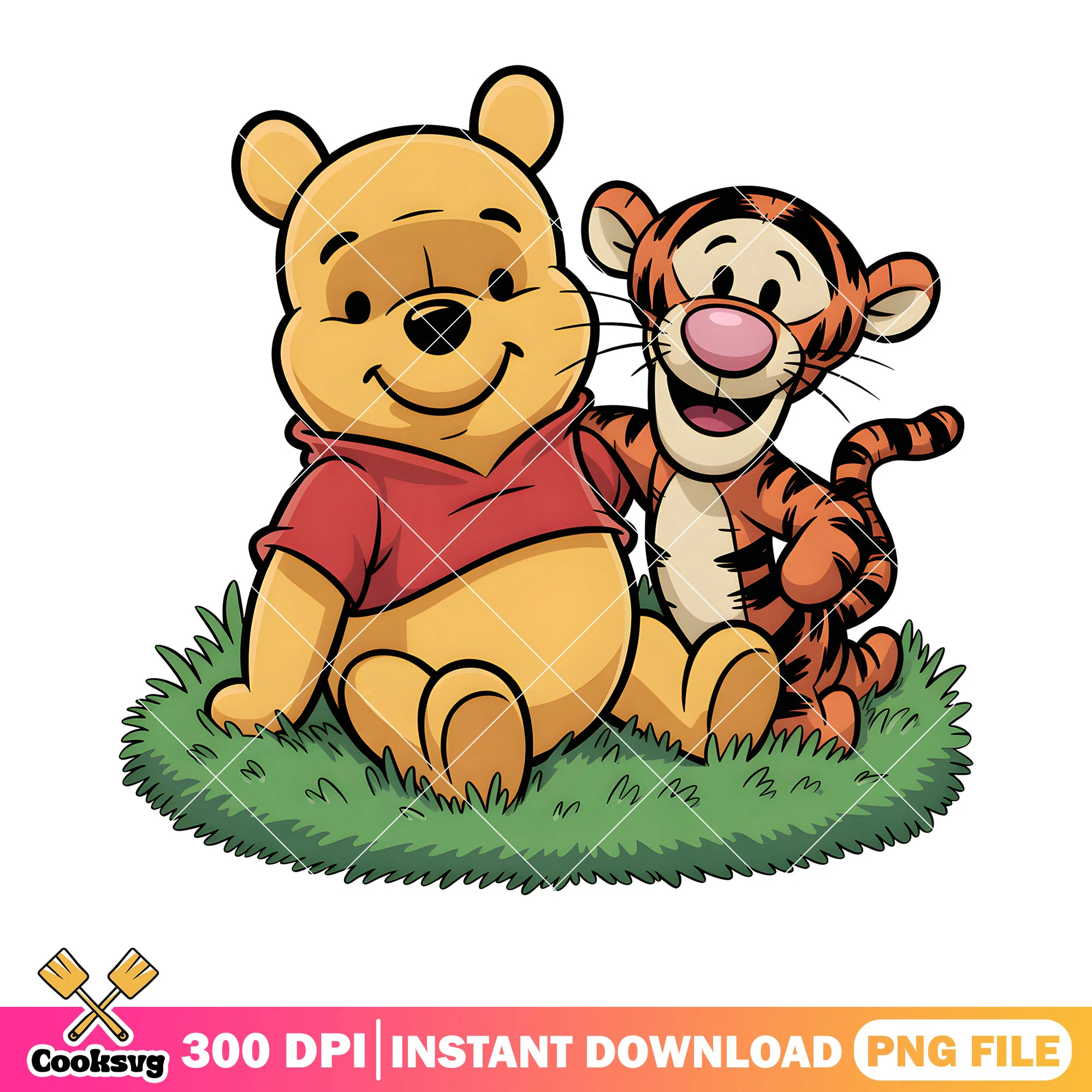 Little best friends winnie png, disney tiger png, pooh friends png