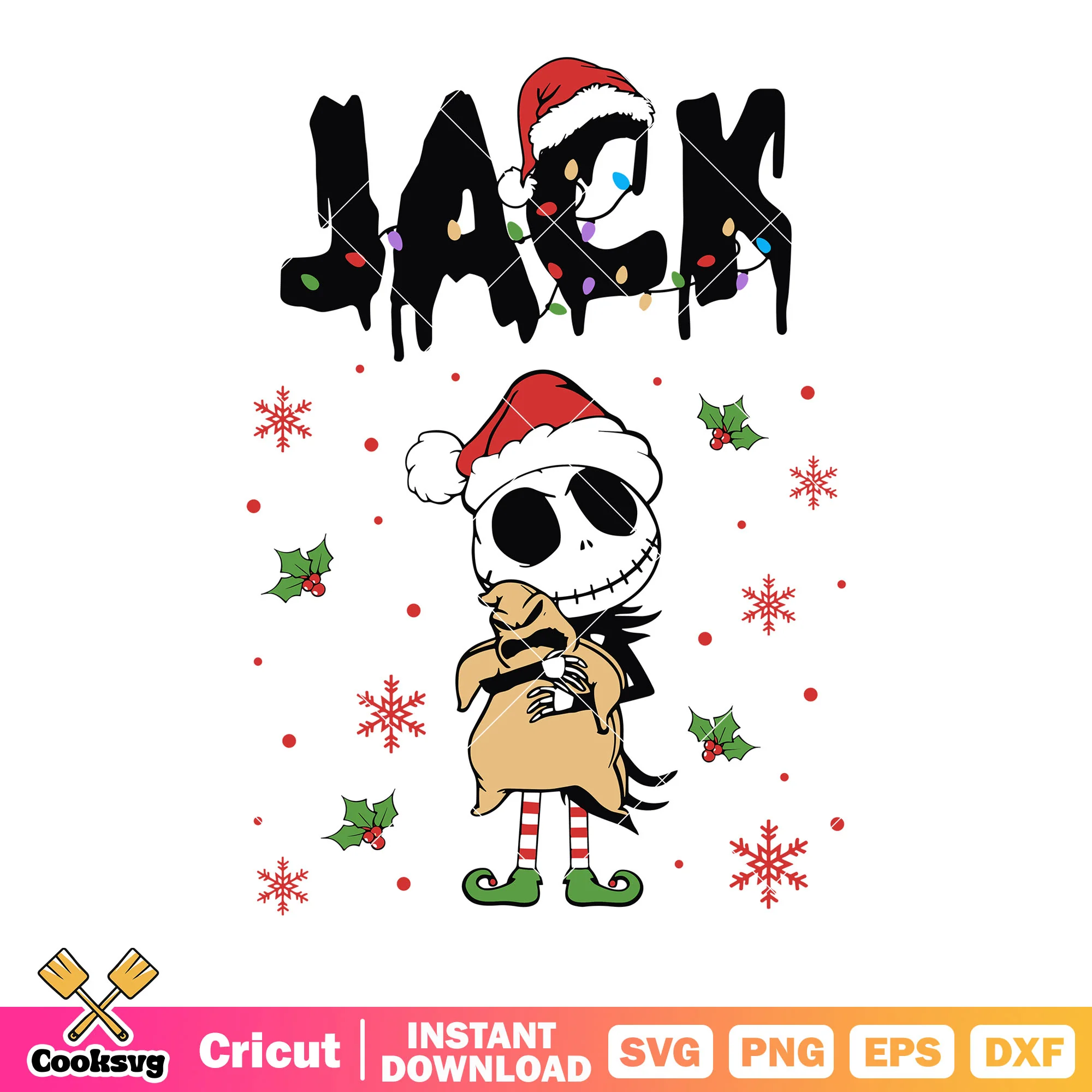 Little jack kingskeleton svg, snowflake svg, santa claus hat svg