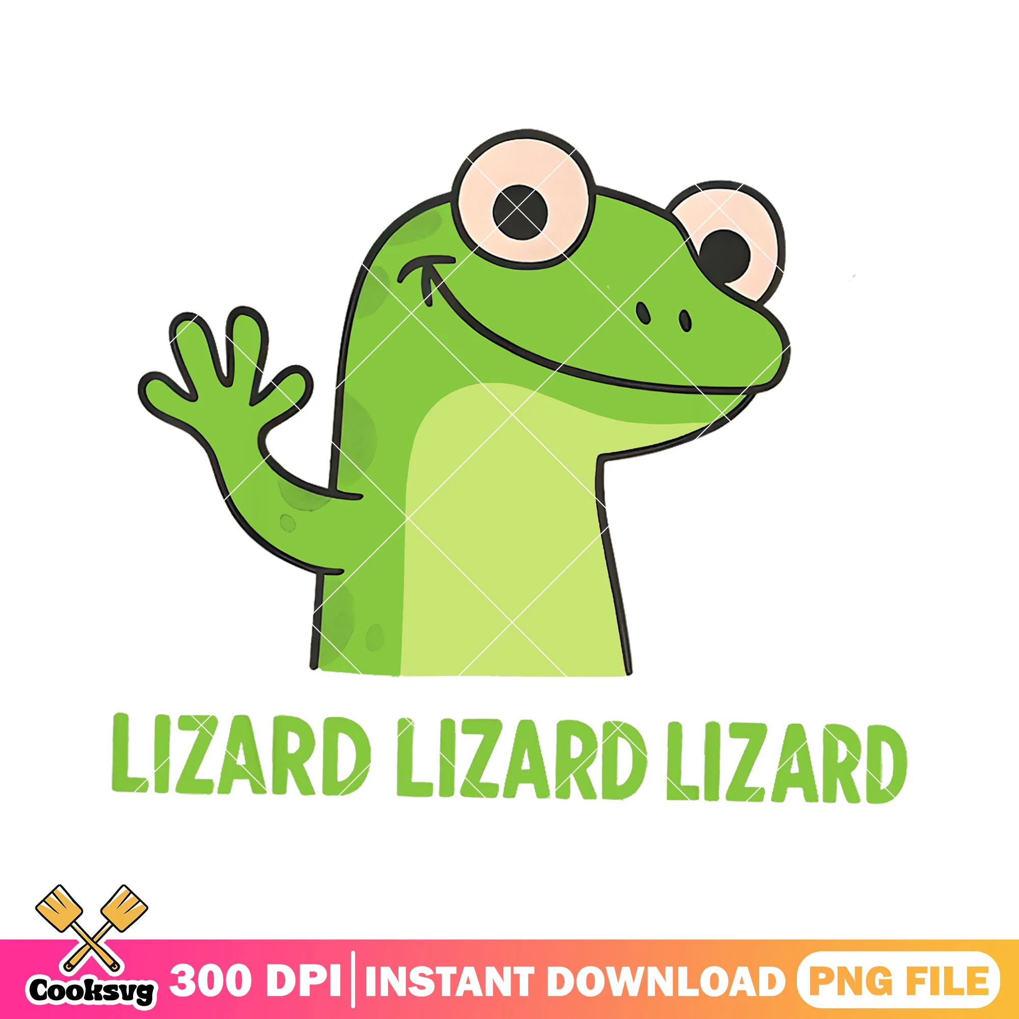 Lizard green hello png, funny lizard png, lizard lizard lizard png