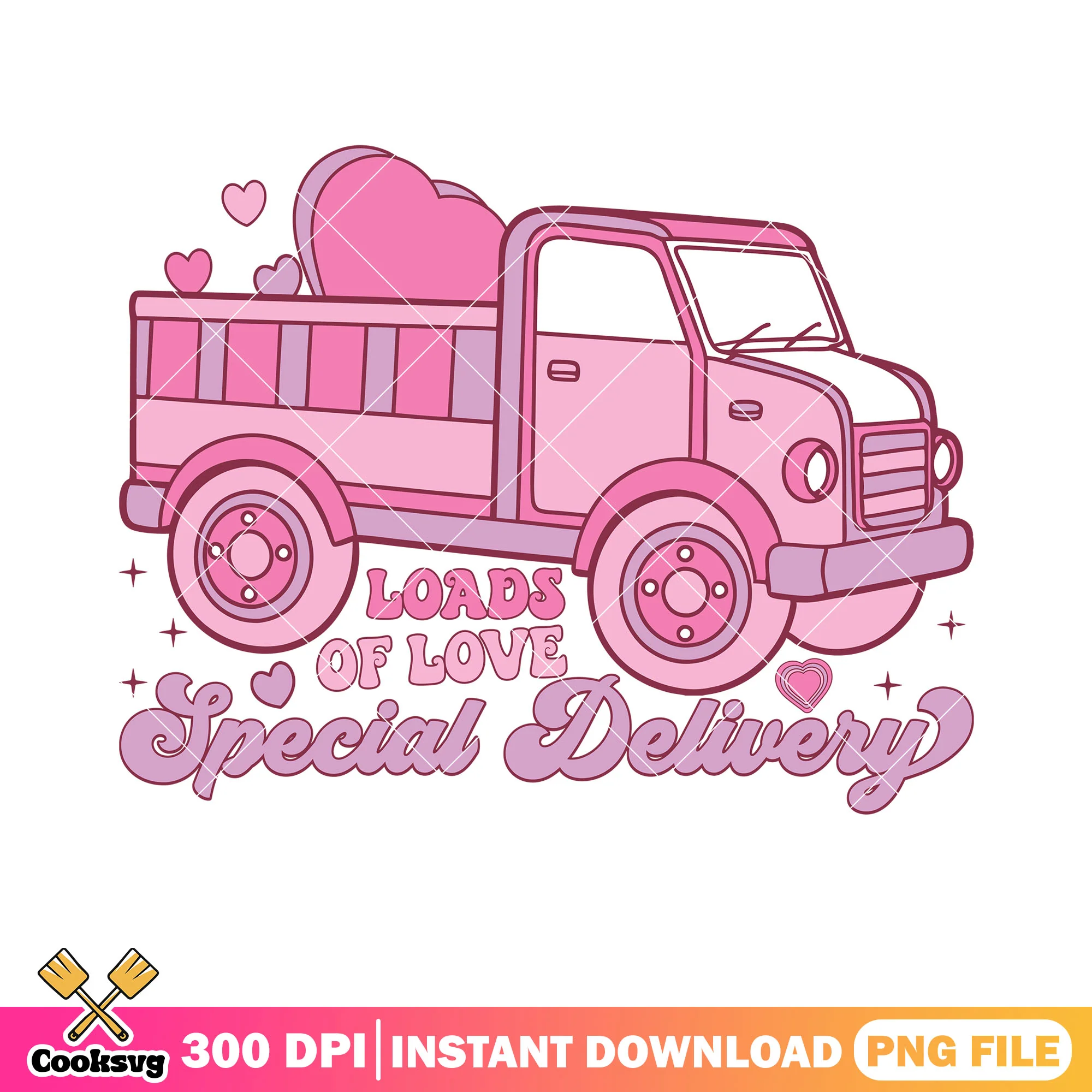 Load of love special delivery png, valentine love png, valentine style png