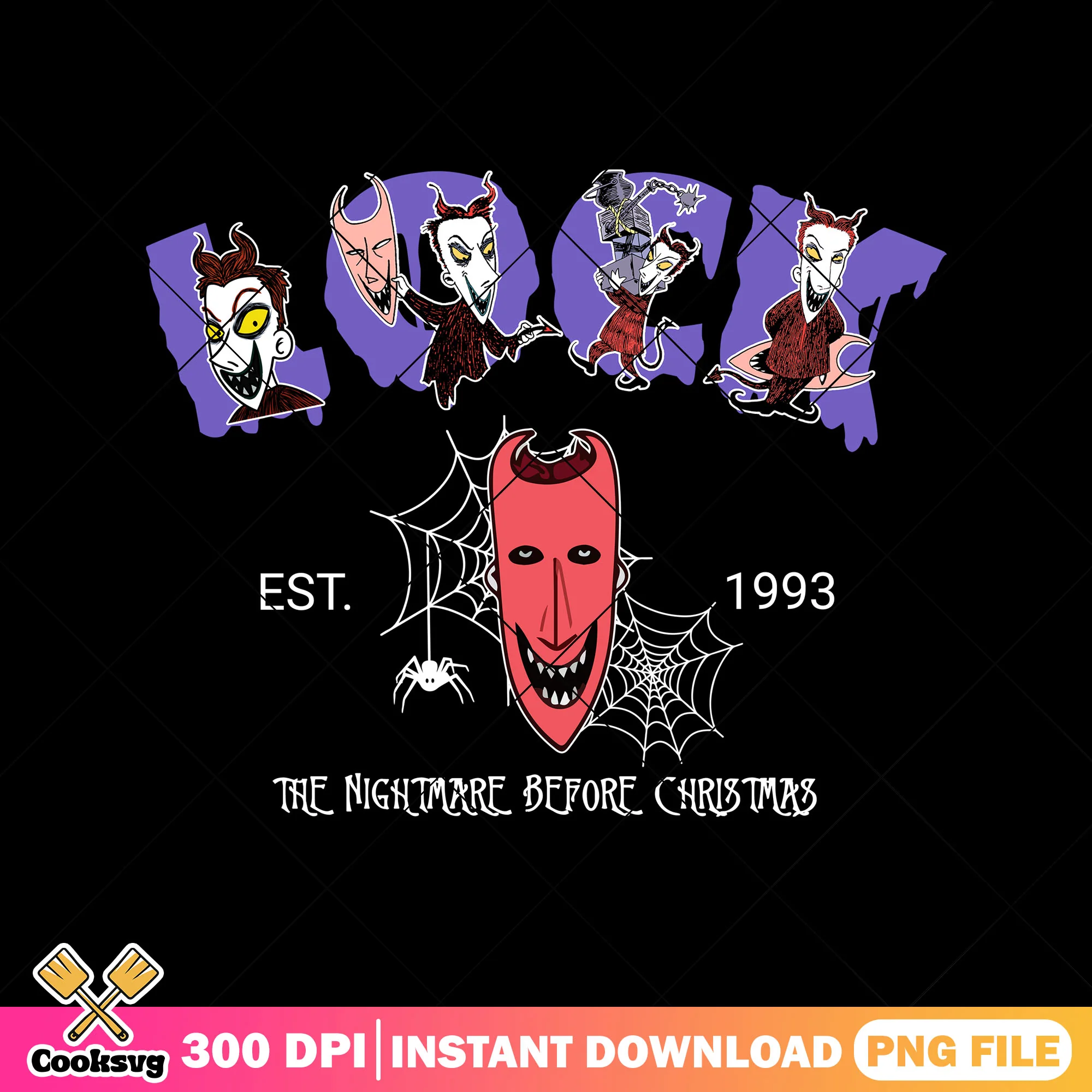 Lock head est 1993 png, scary halloween png, cartoon disney png
