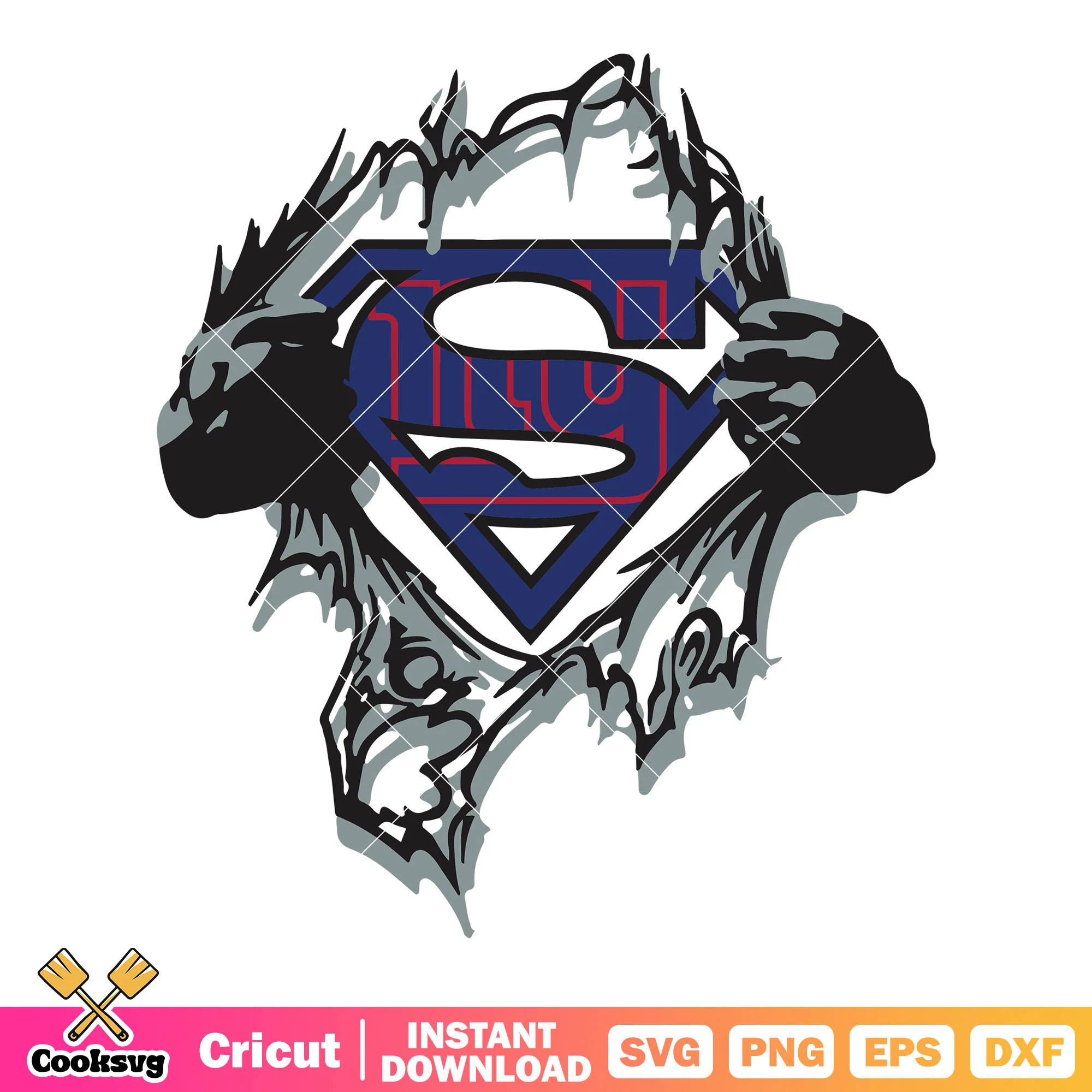 Logo superman costume nfl team svg, ny giants svg, usa football svg