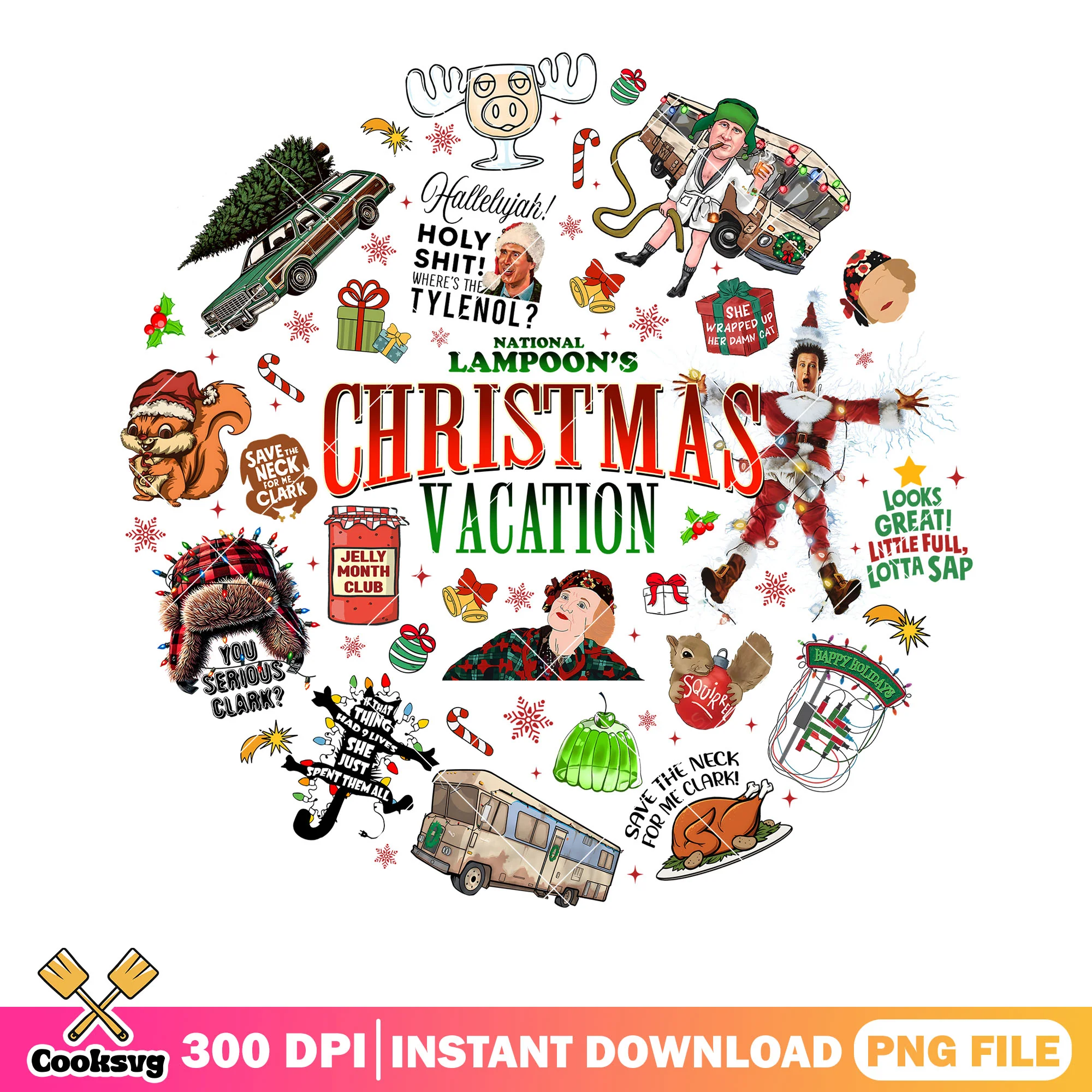 Looks great little full lotta sap png, clark griswold png, noel png