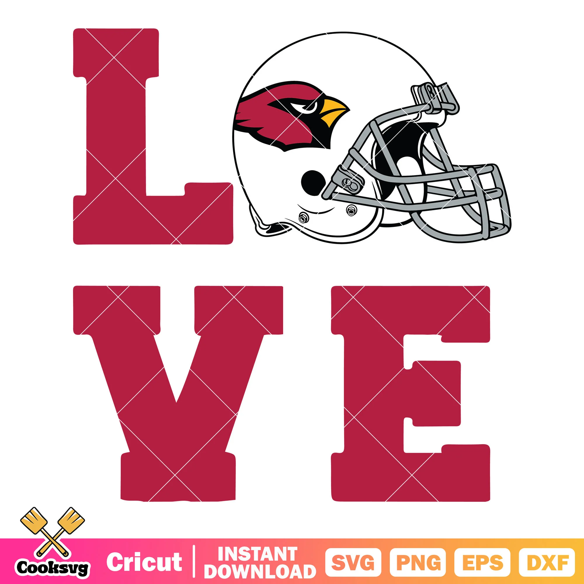 Love and pansion arizona cardinals svg, nfl football team svg