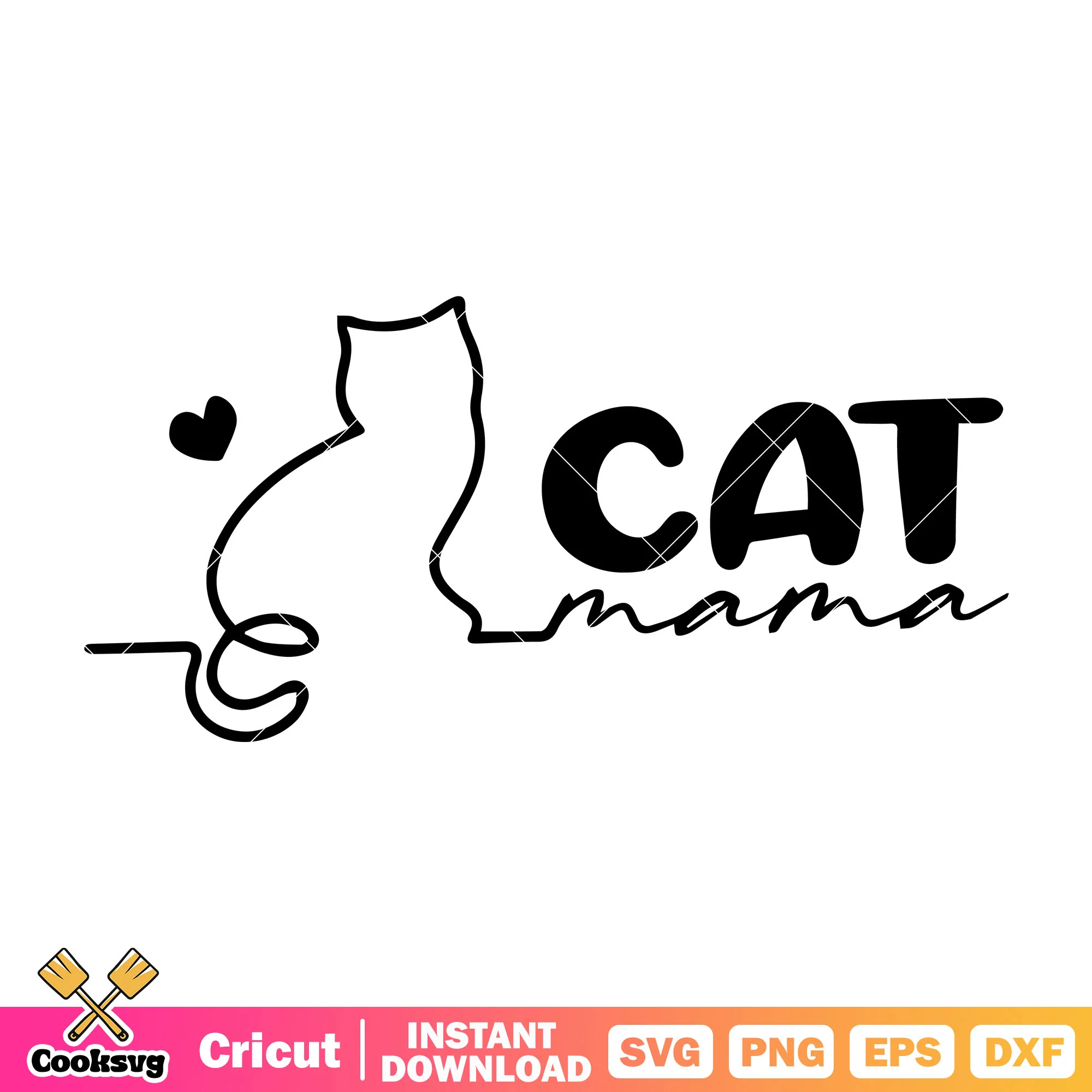 Love black cat mama svg design, cat quotes svg, love cat svg