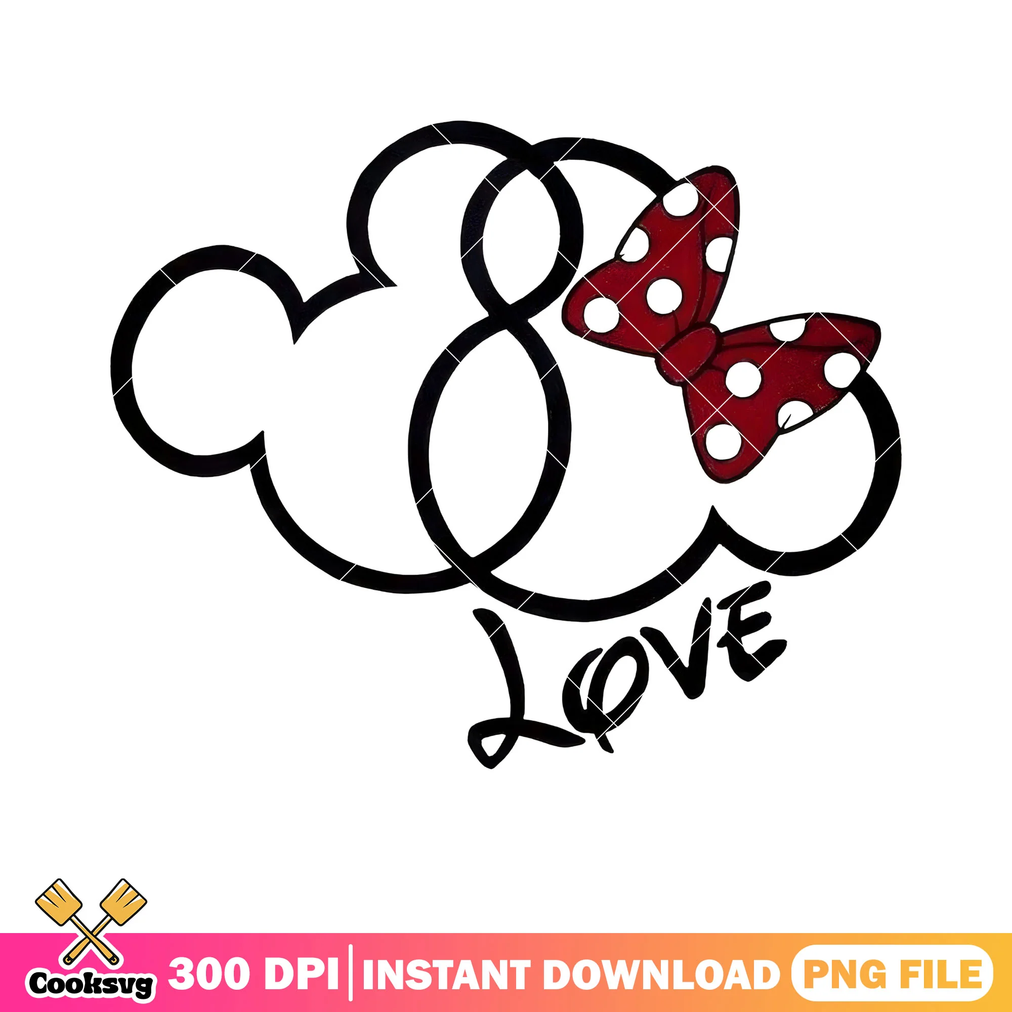 Love disney icon love vibes png, disney valentines bow png