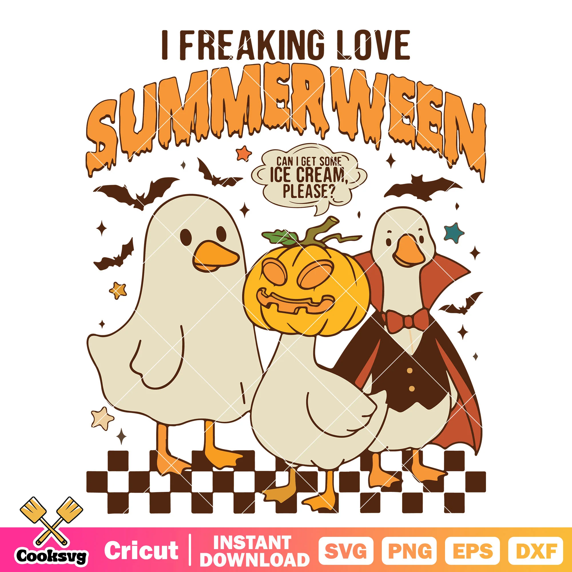 Love summer ween goose svg, halloween goose svg, summerween svg